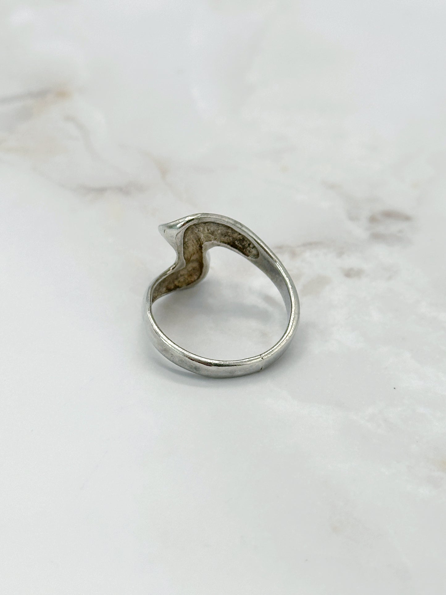 Vintage Ring Silber Abstraktes Design