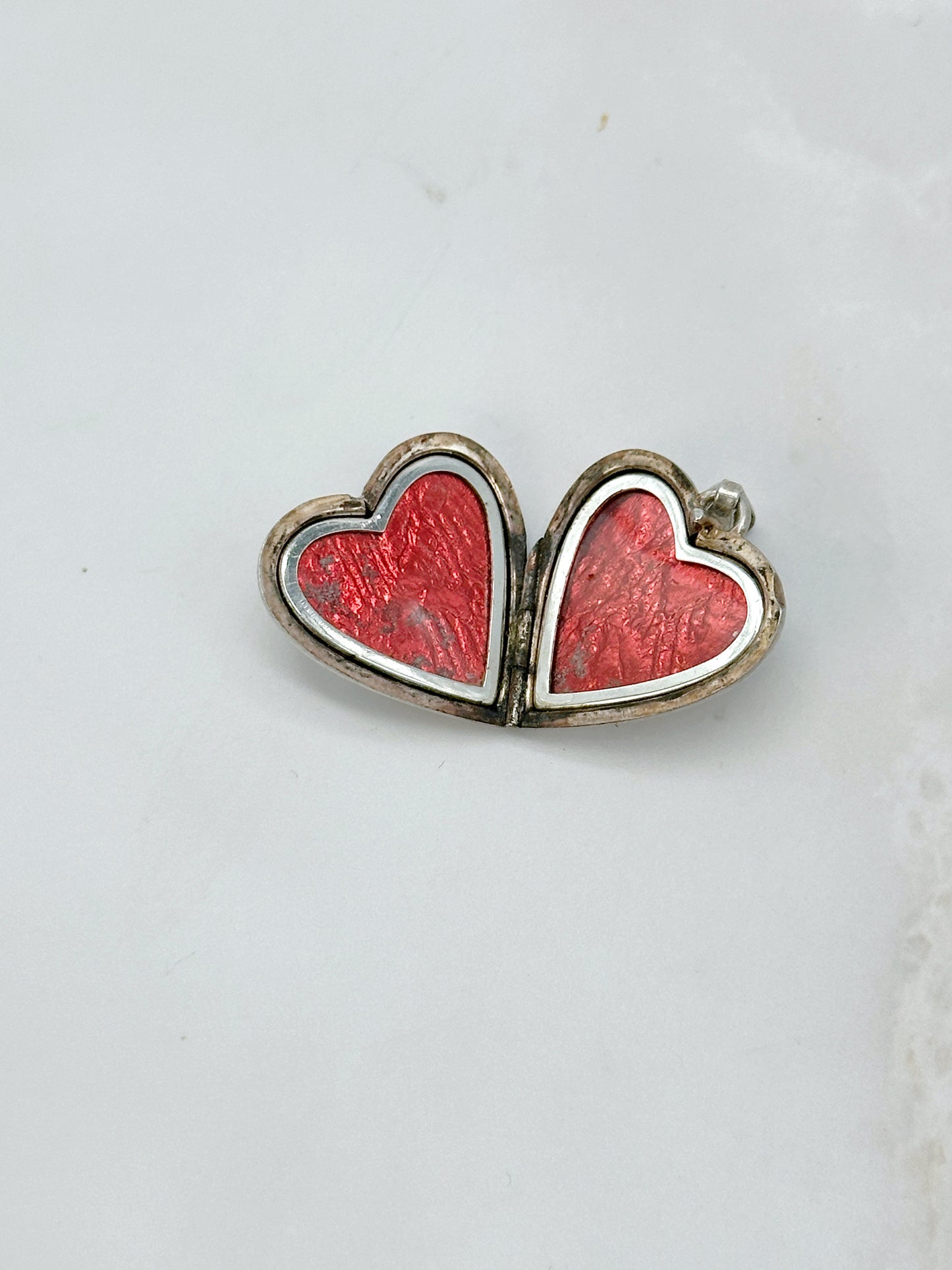 Vintage Medaillon Silber Perlmutt Aufklappbar