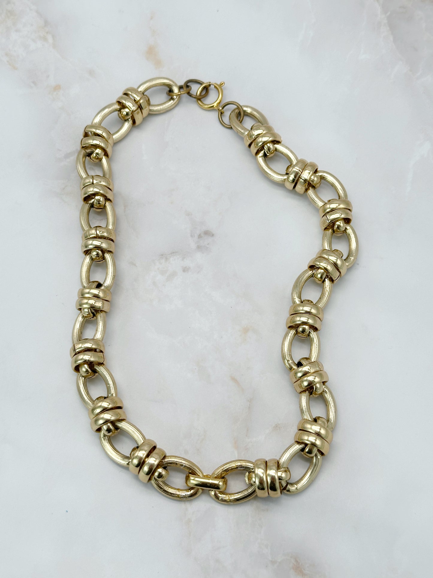 Klassische Vintage Gliederkette Vergoldet