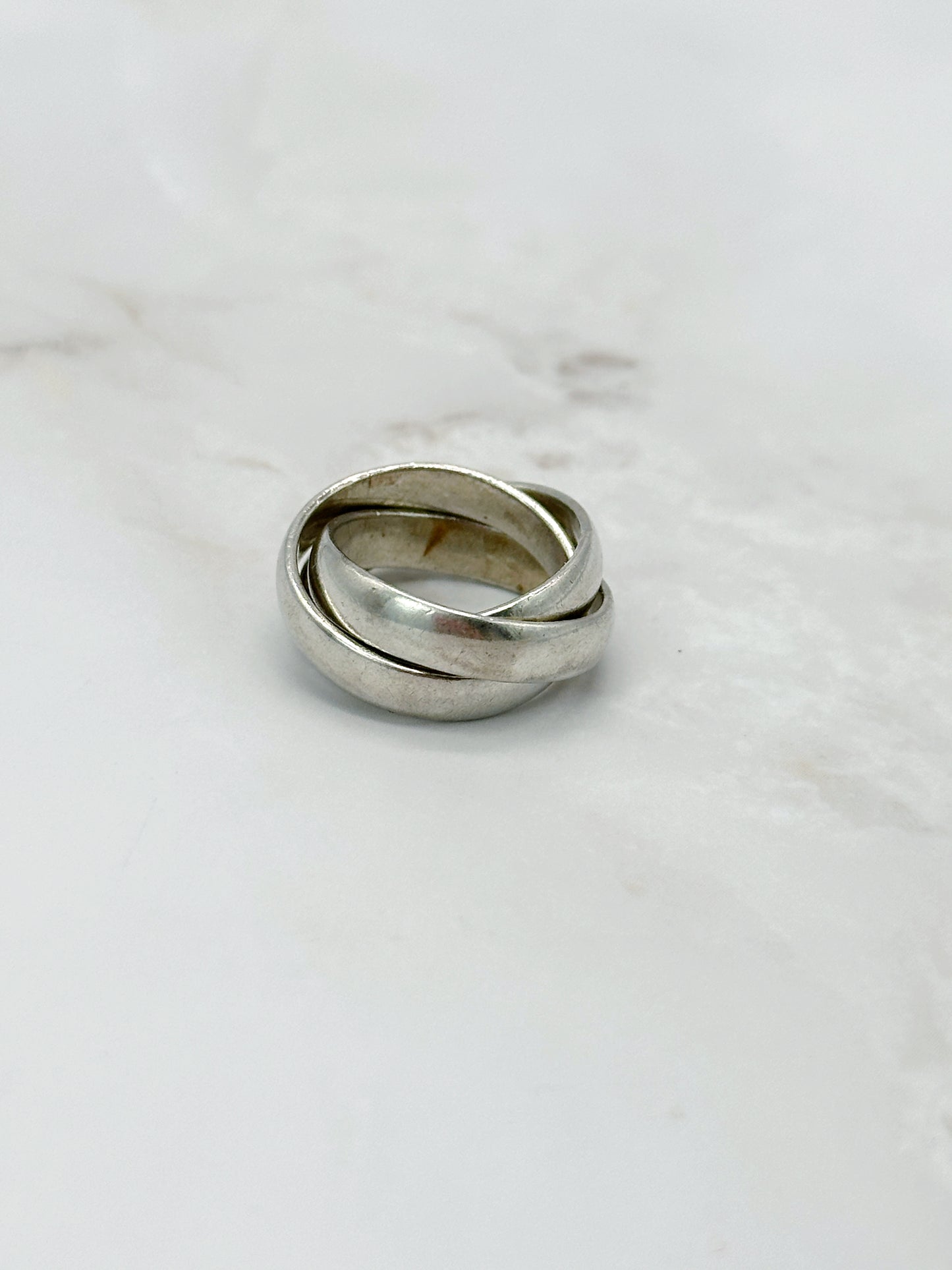 Dreifach Ring Silber Stapel-Optik