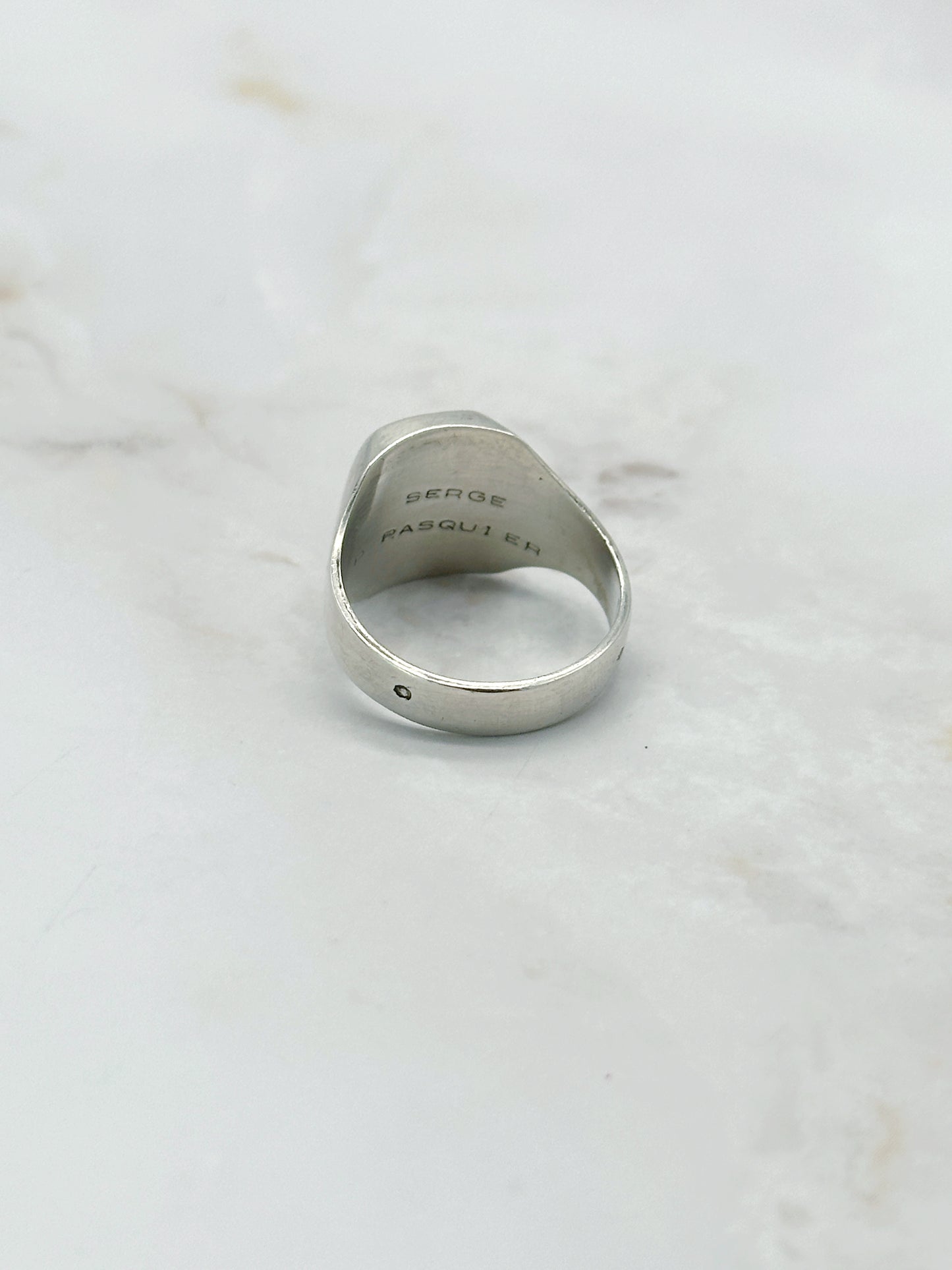 Vintage Siegelring mit Onyx und Cubic Zirkonia