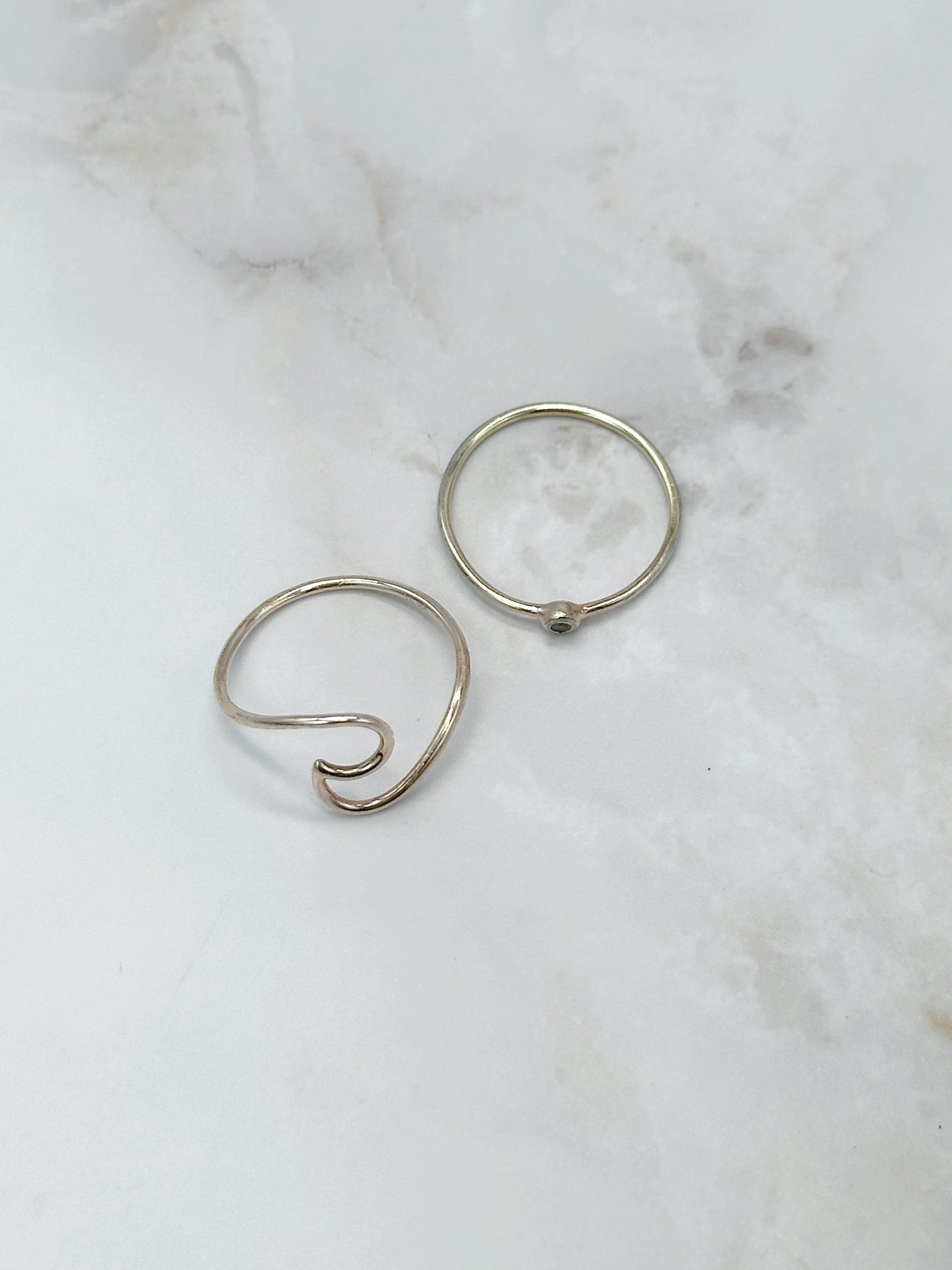 Zarte Ringe Silber Roségold