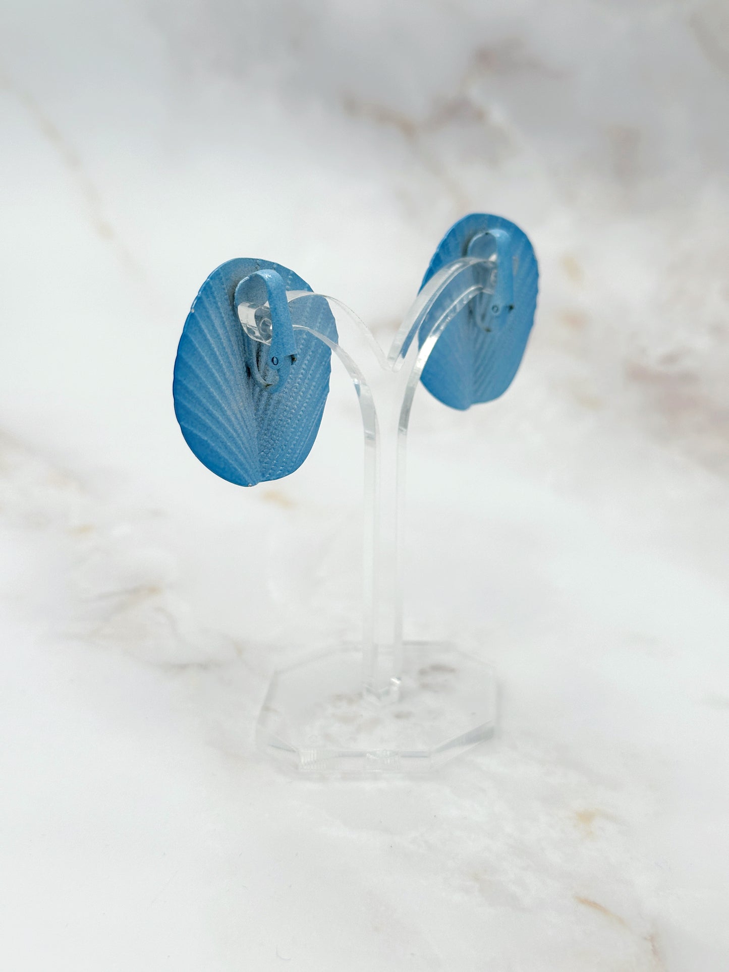 Eisblaue Vintage Ohrclips