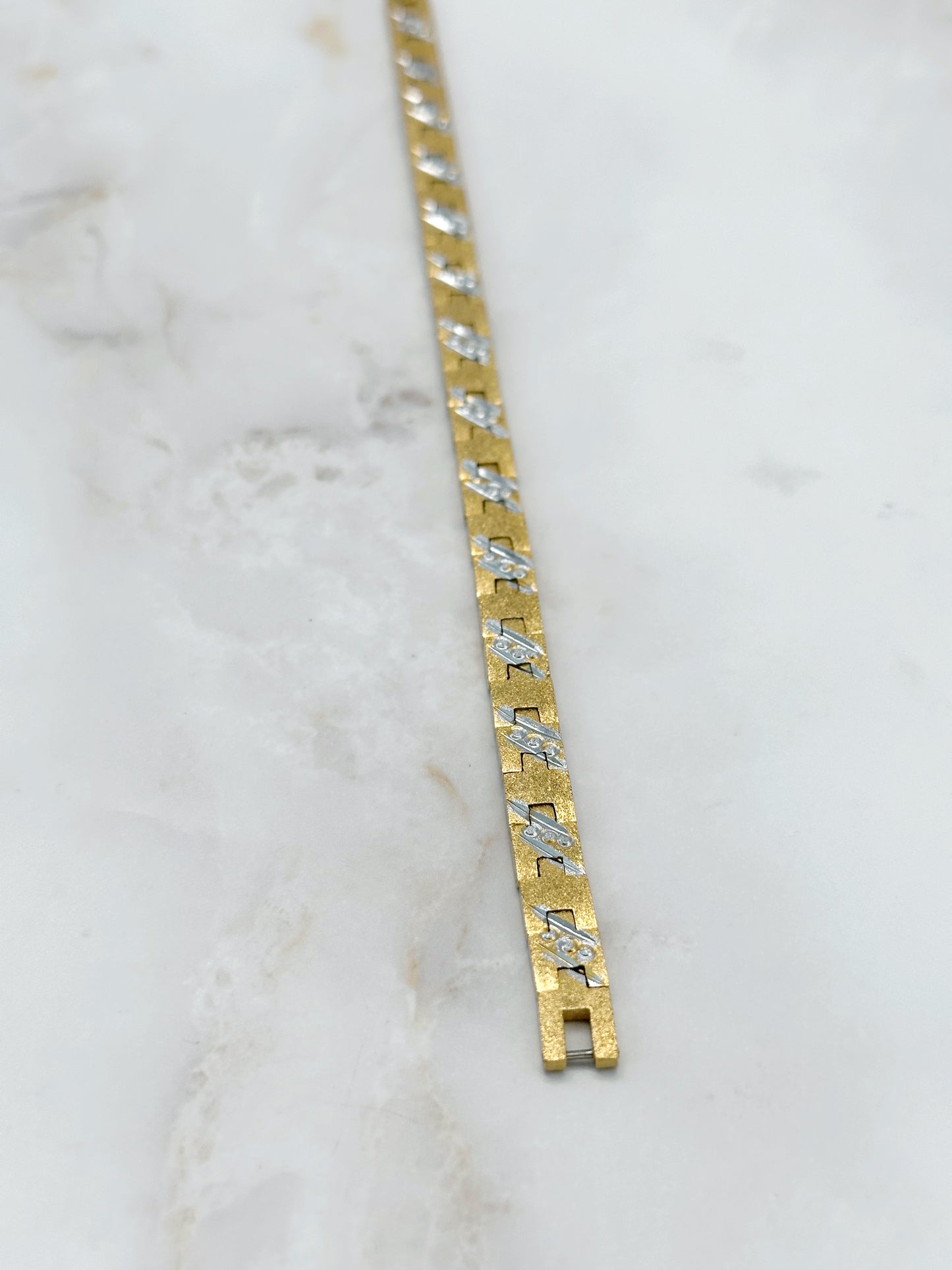 Vintage Gliederarmband Bicolor Unisex