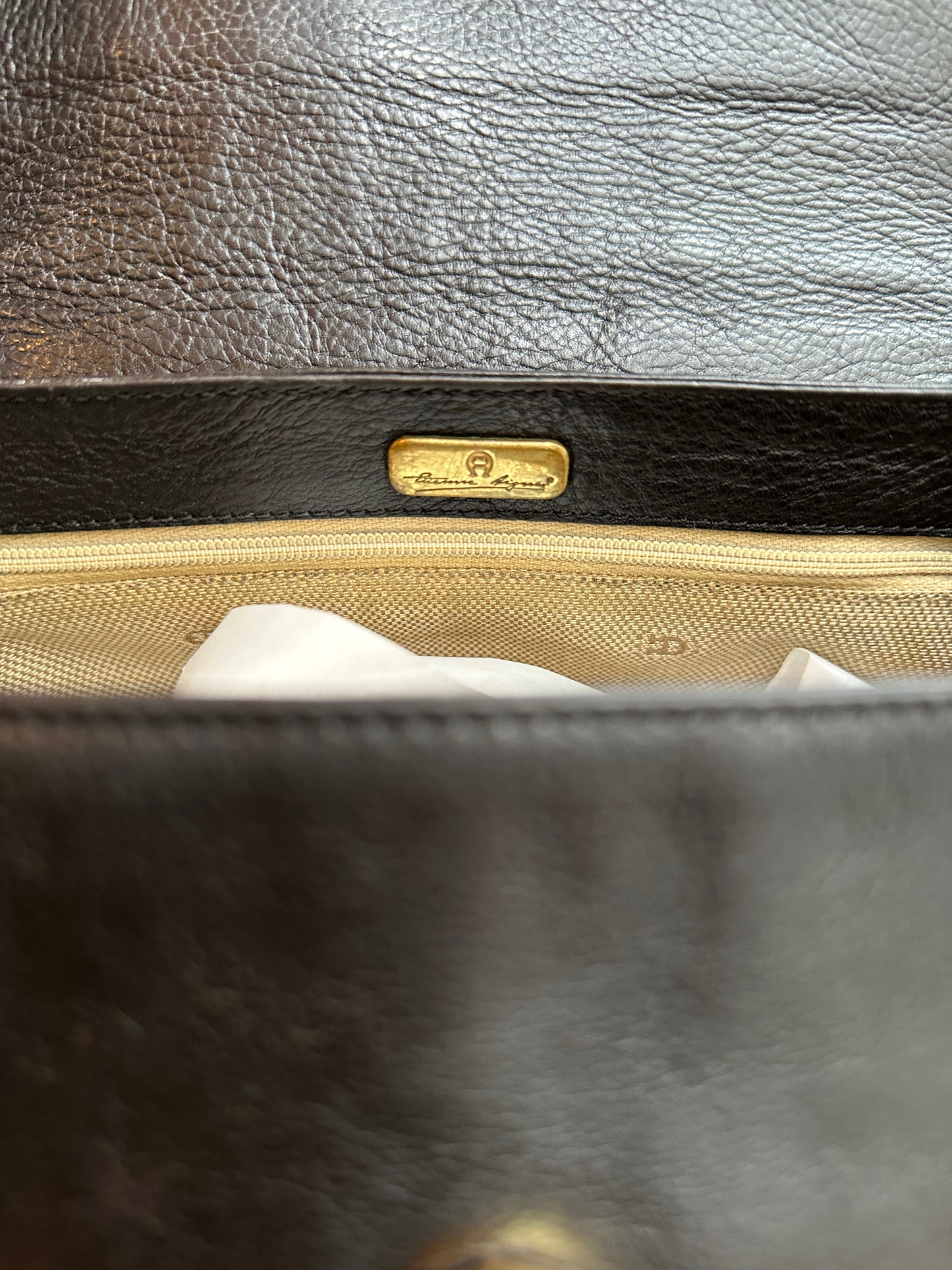 Vintage Handtasche von Etienne Aigner in Schwarz
