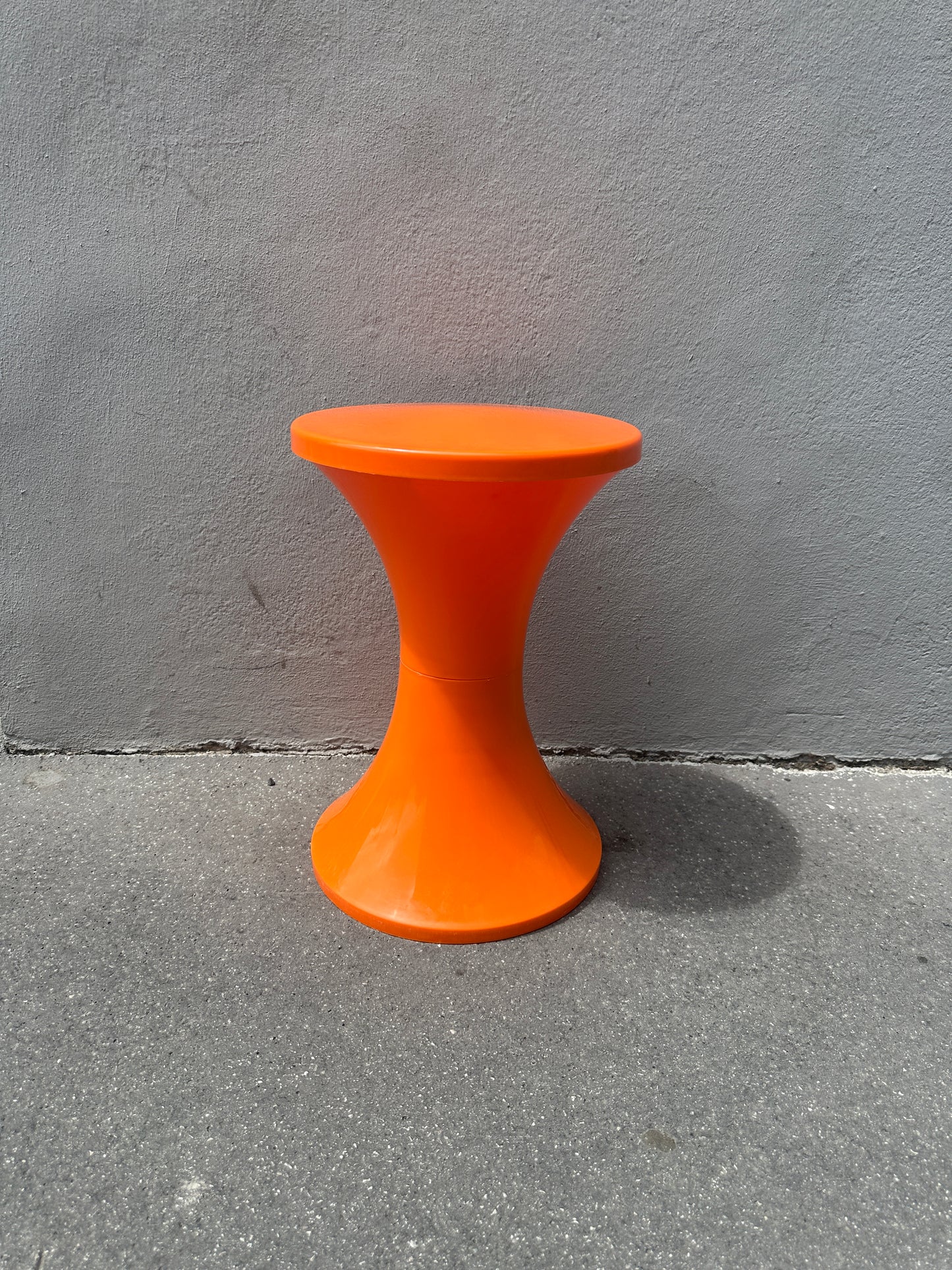 Vintage Hocker Orange 70er Jahre Space Age