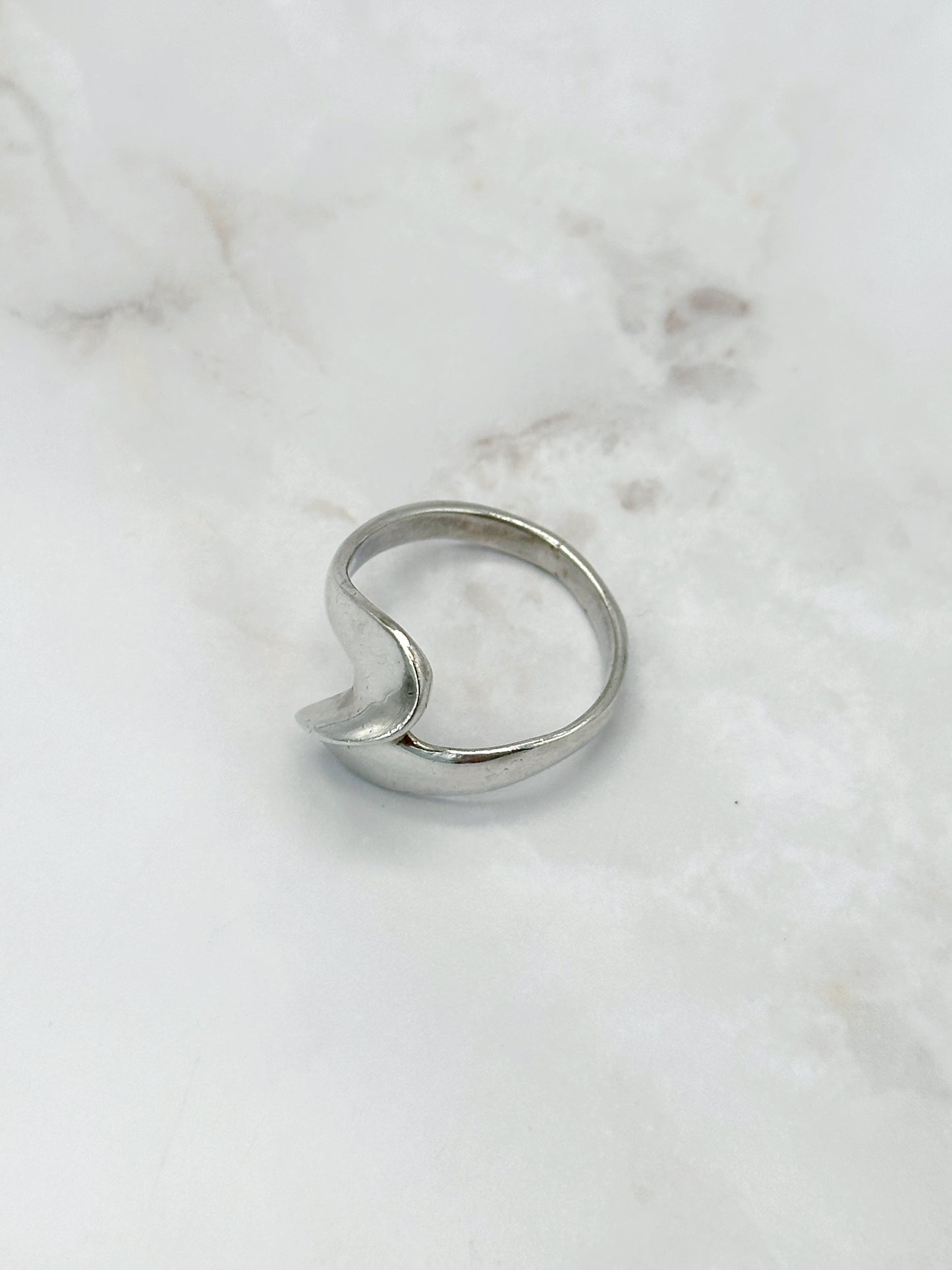 Vintage Ring Silber Abstraktes Design