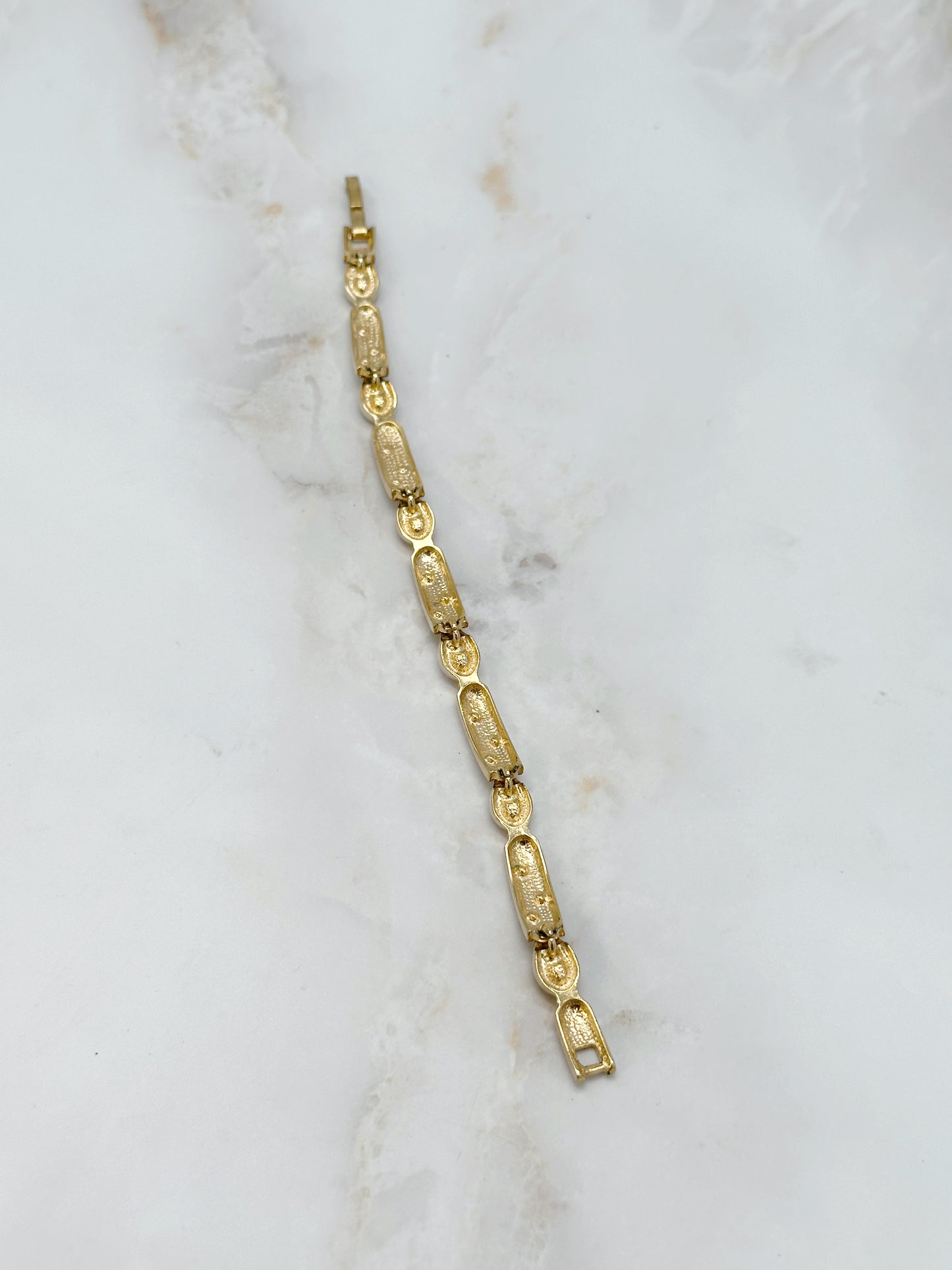 Vintage Armband Vergoldet mit Pastellkristallen
