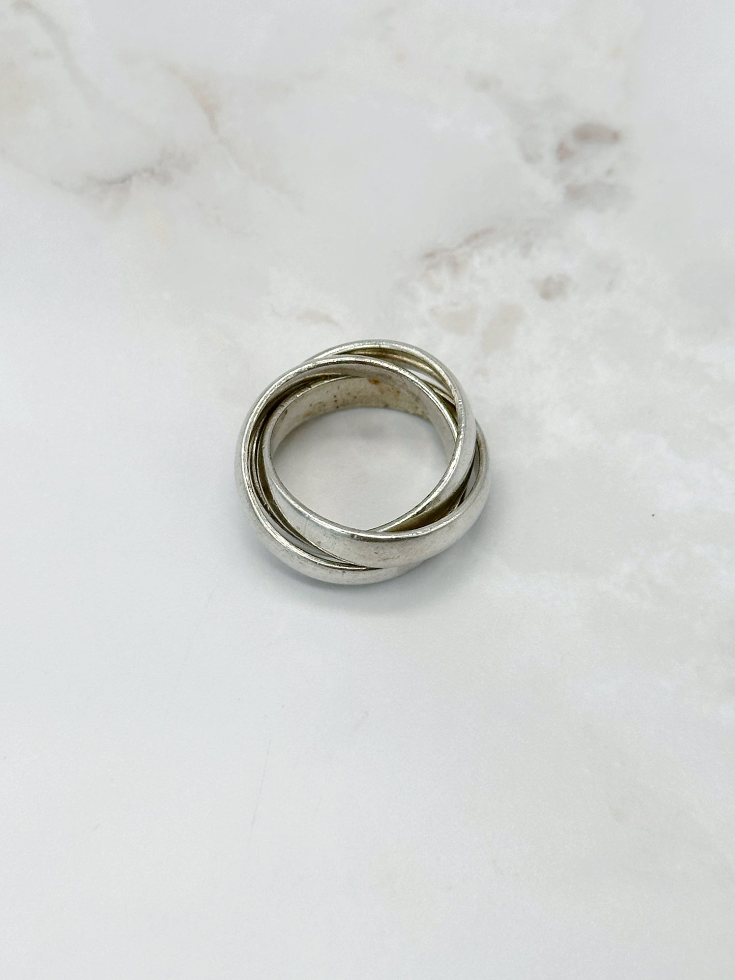 Dreifach Ring Silber Stapel-Optik
