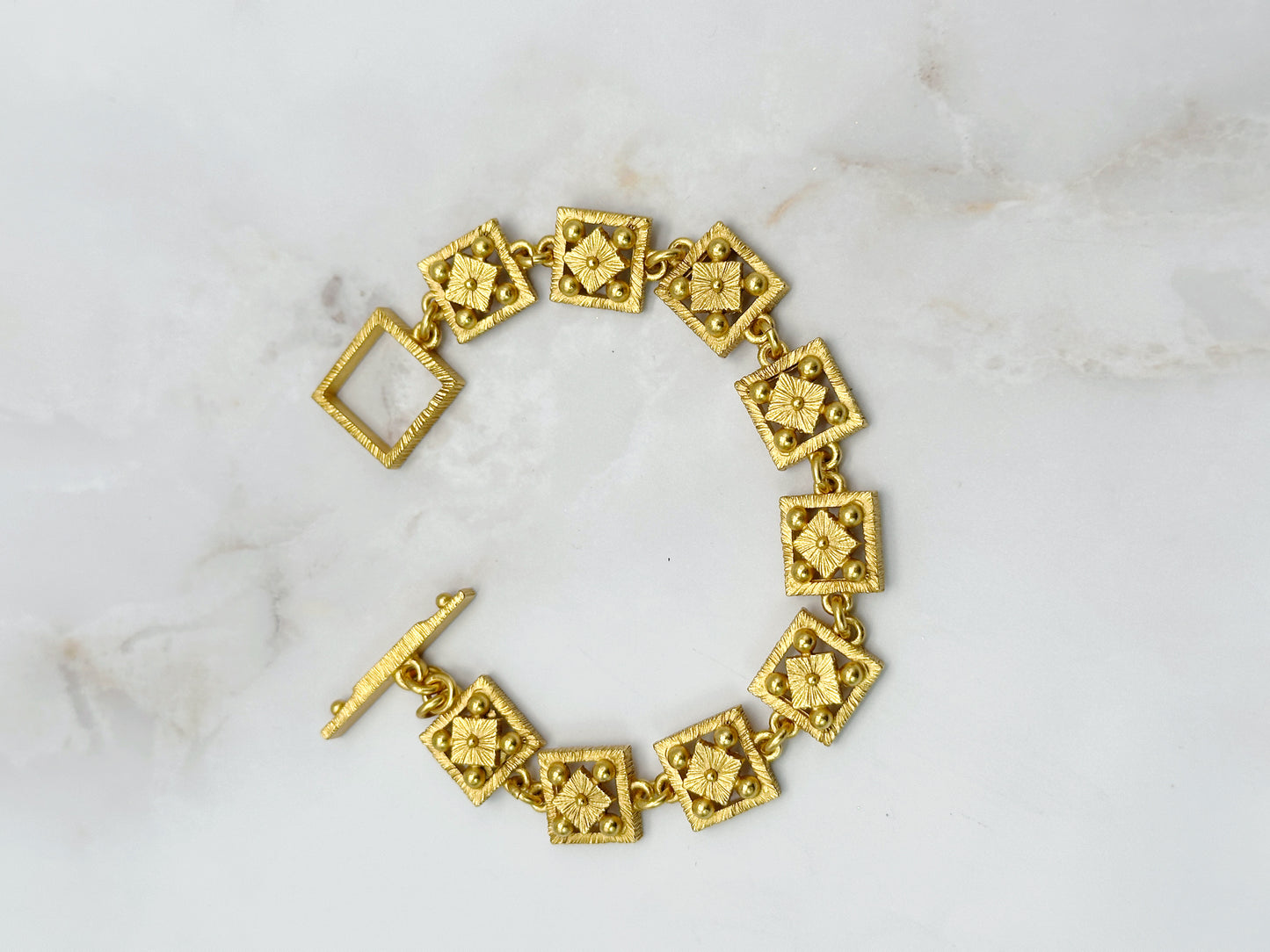 Signed Vintage Bracelet Atlante Creation Paris Gold Plated