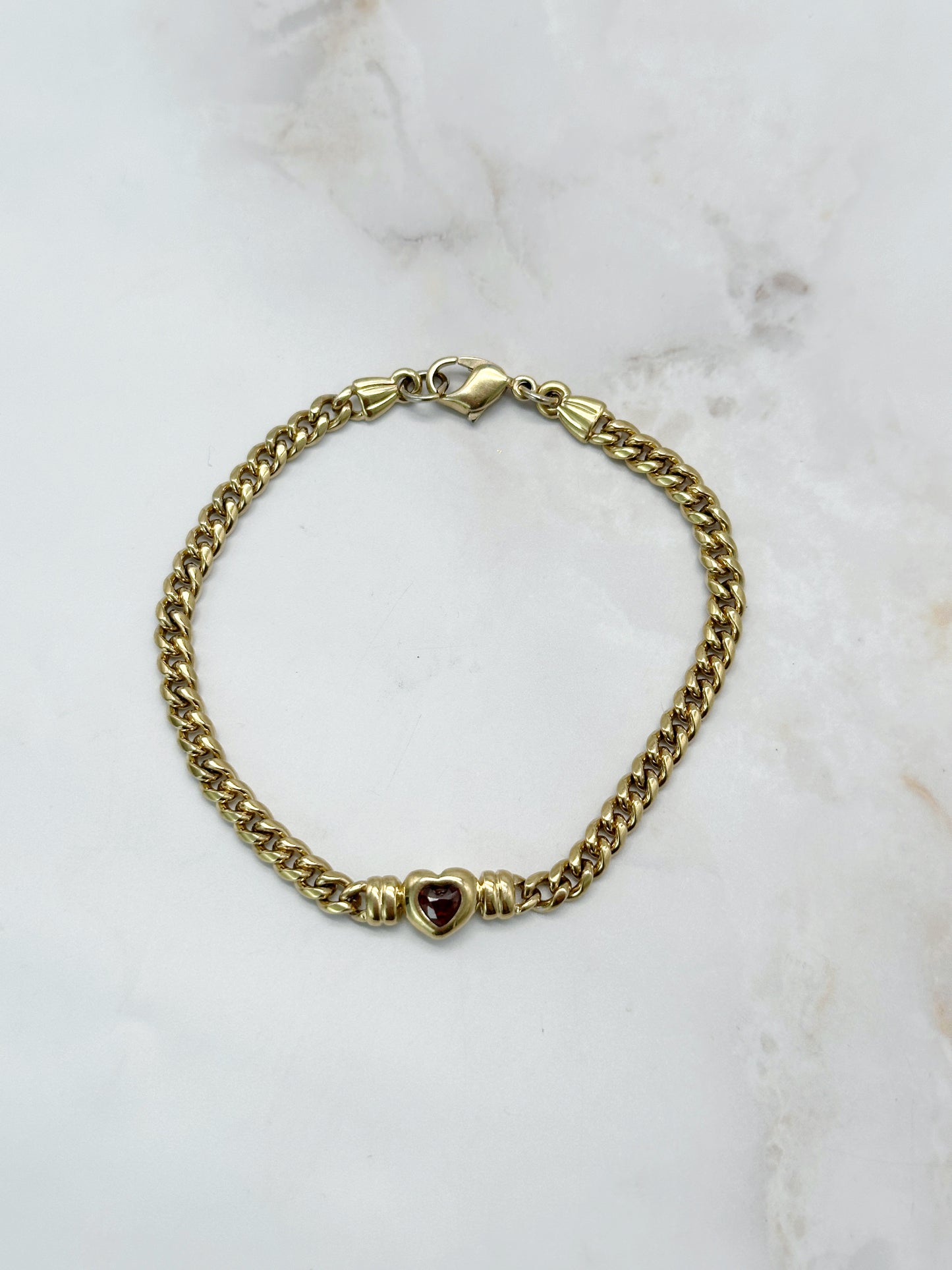Vergoldetes Vintage Armband mit Herzmotiv