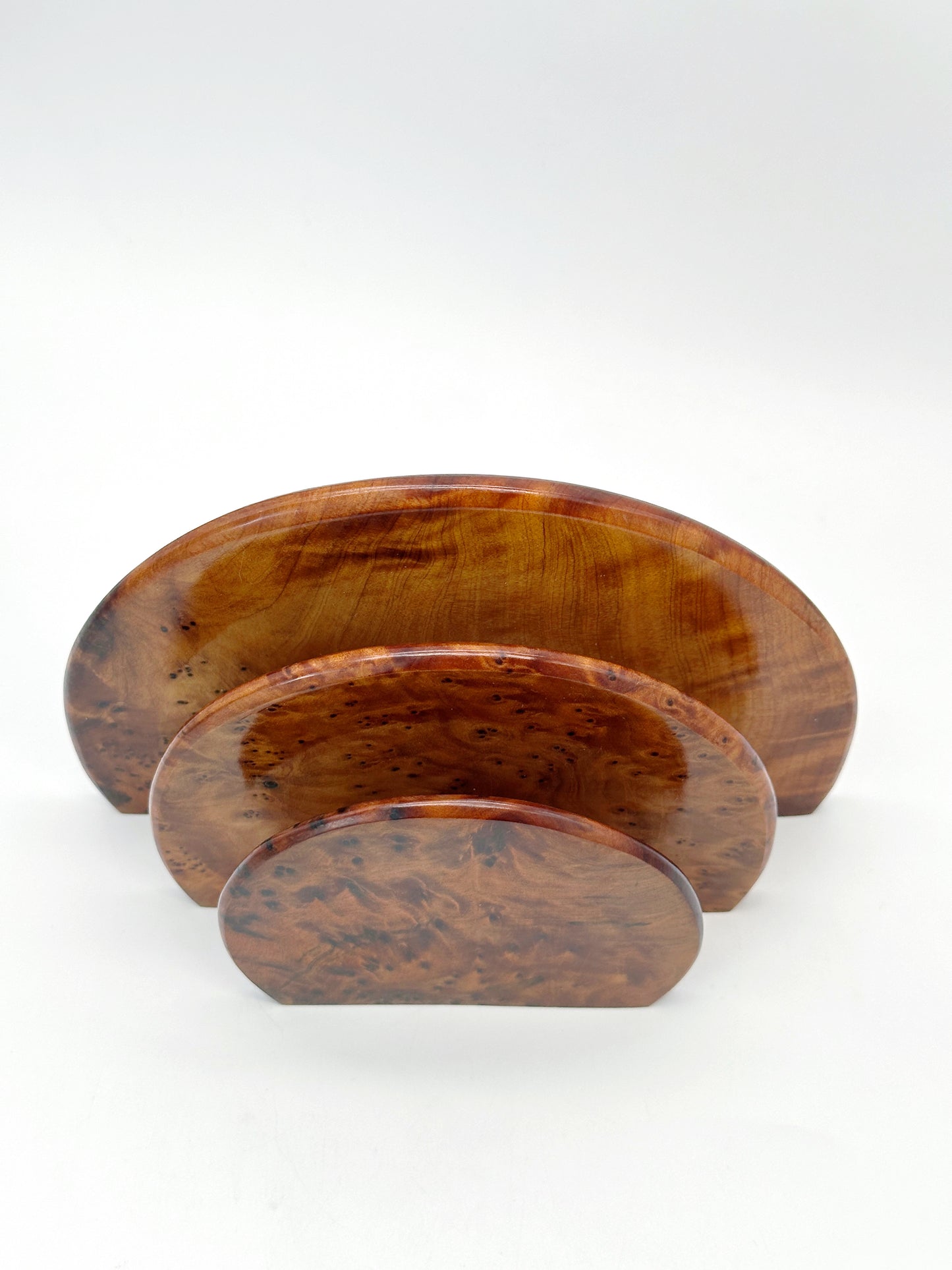 Art Déco Schreibtischorganizer Holz