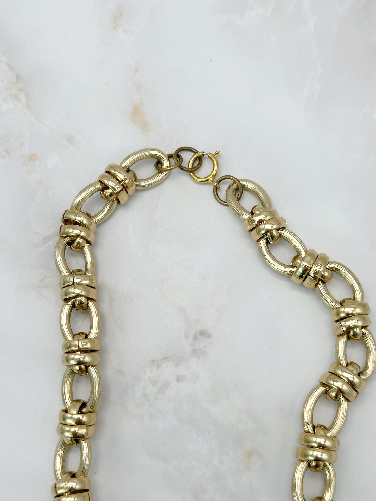 Klassische Vintage Gliederkette Vergoldet