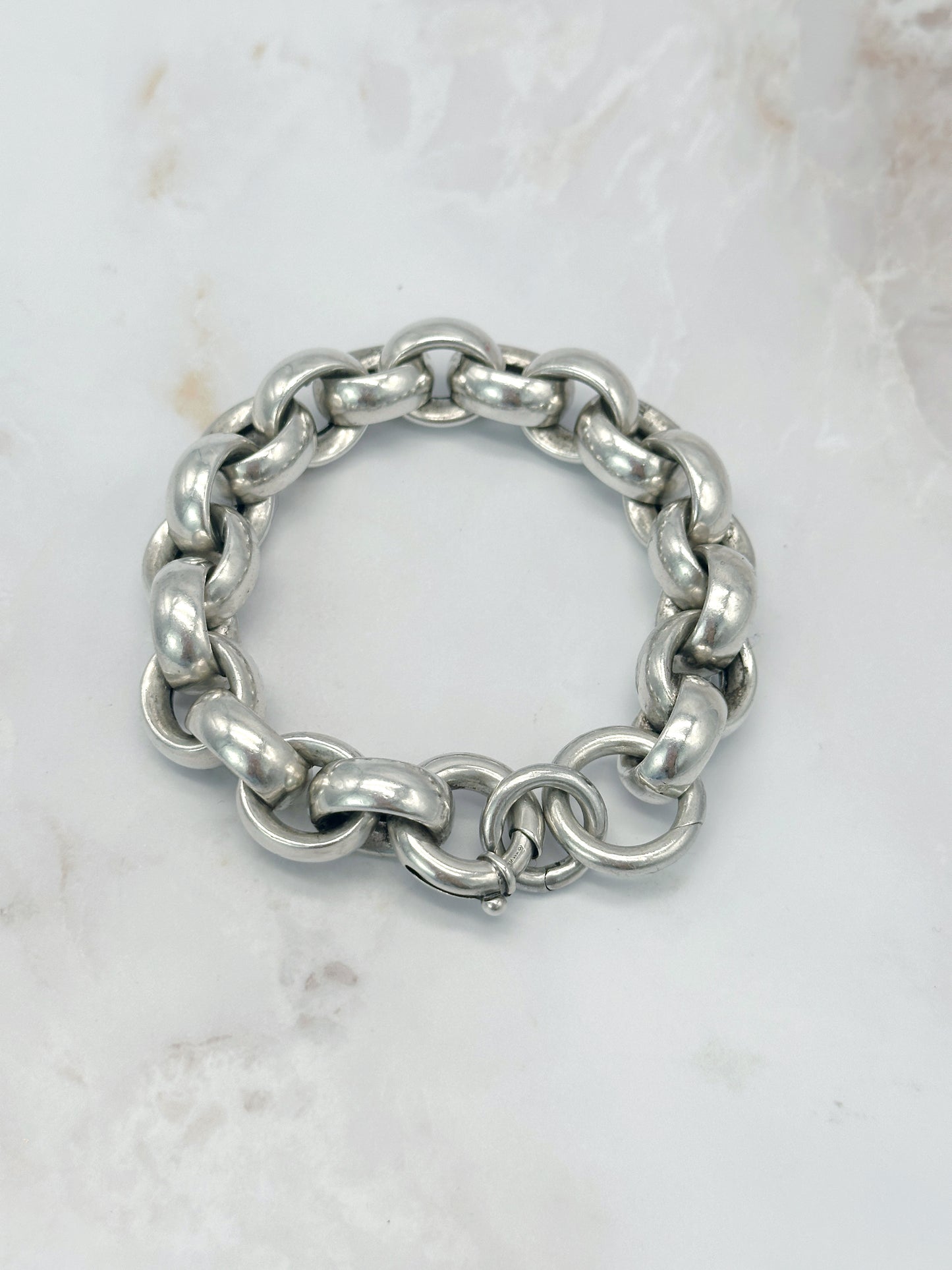 Massives Vintage Armband aus Silber