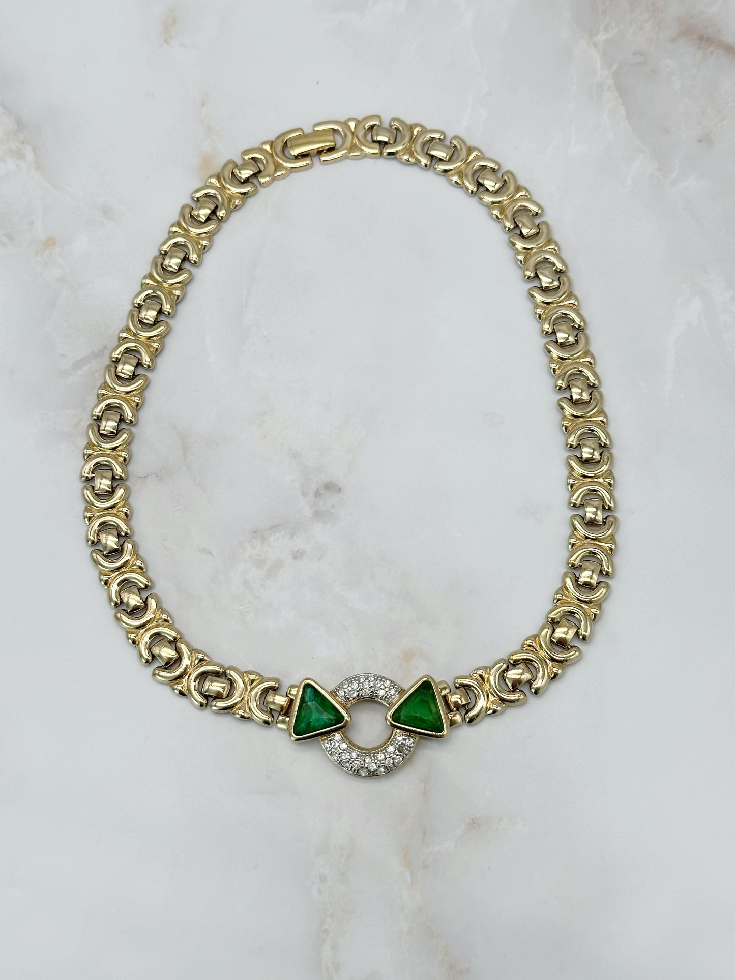 Vintage Collier mit Strass Akzent