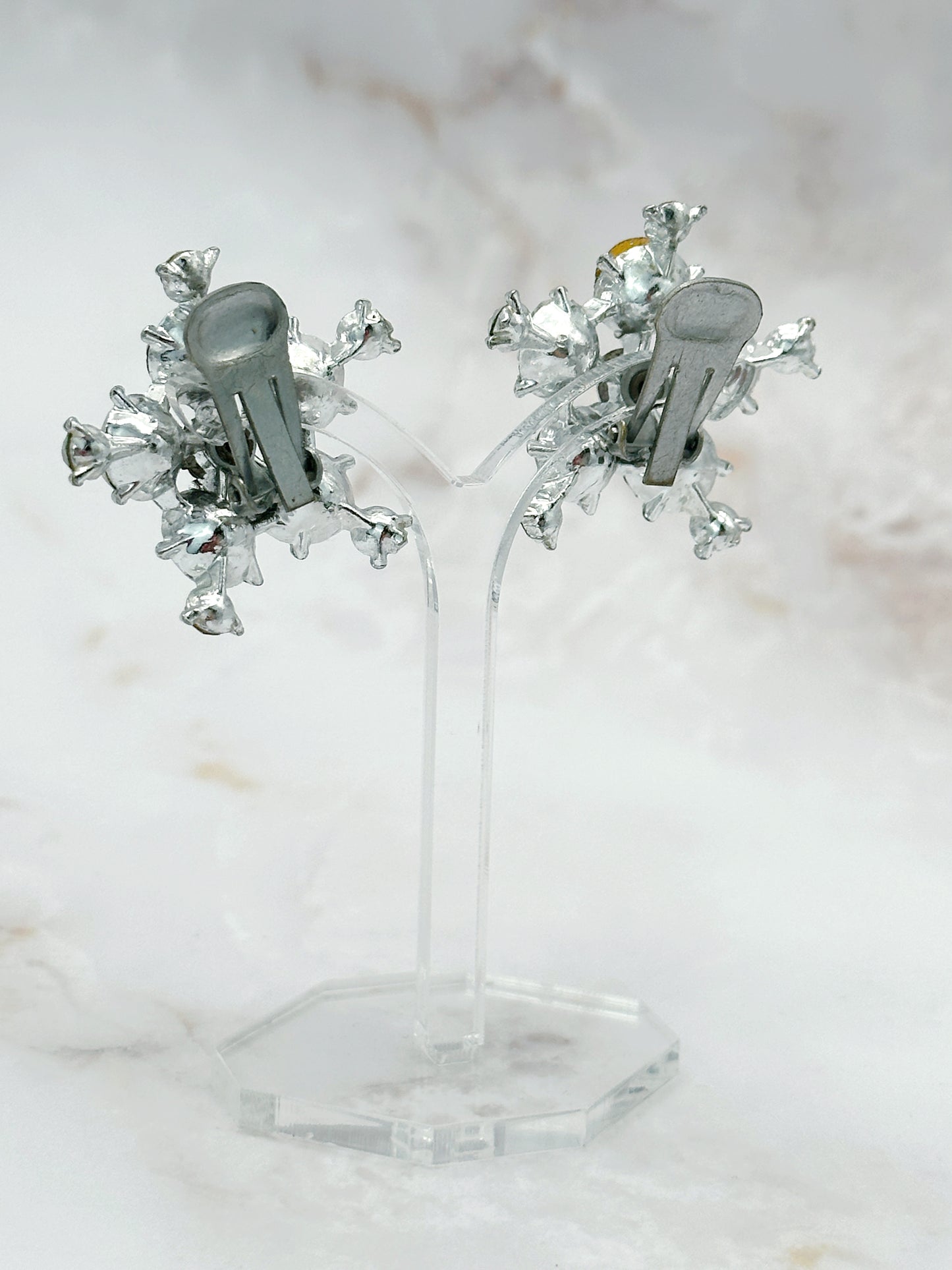 Vintage Statement Strass Ohrclips