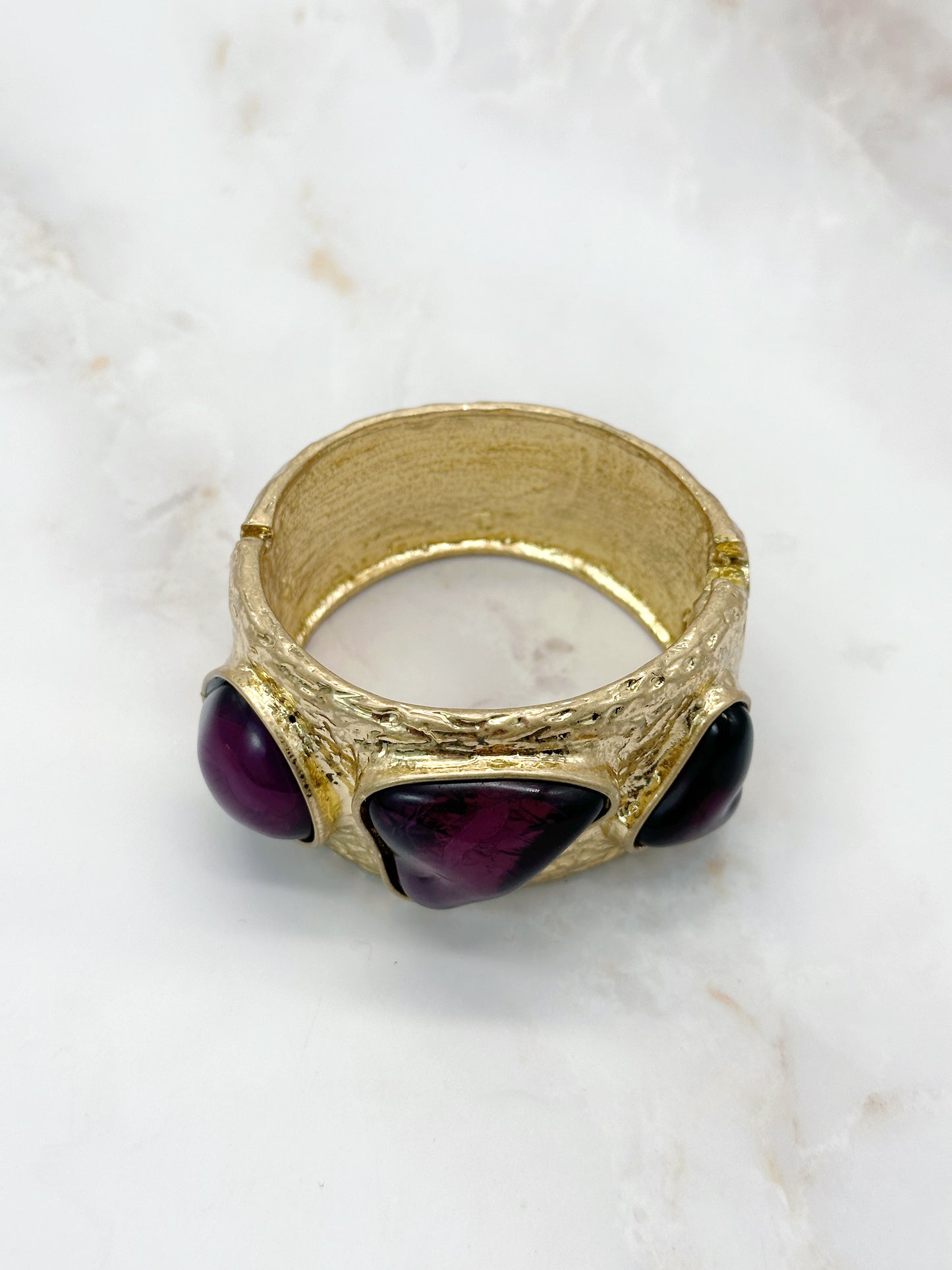 Vintage Statement Armreif Vergoldet