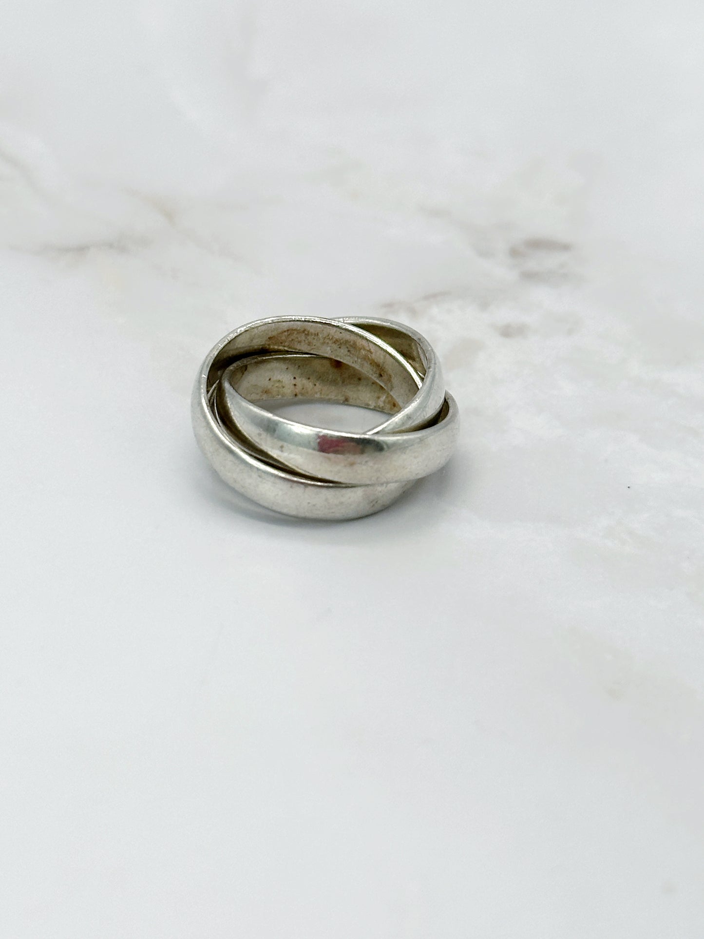 Dreifach Ring Silber Stapel-Optik