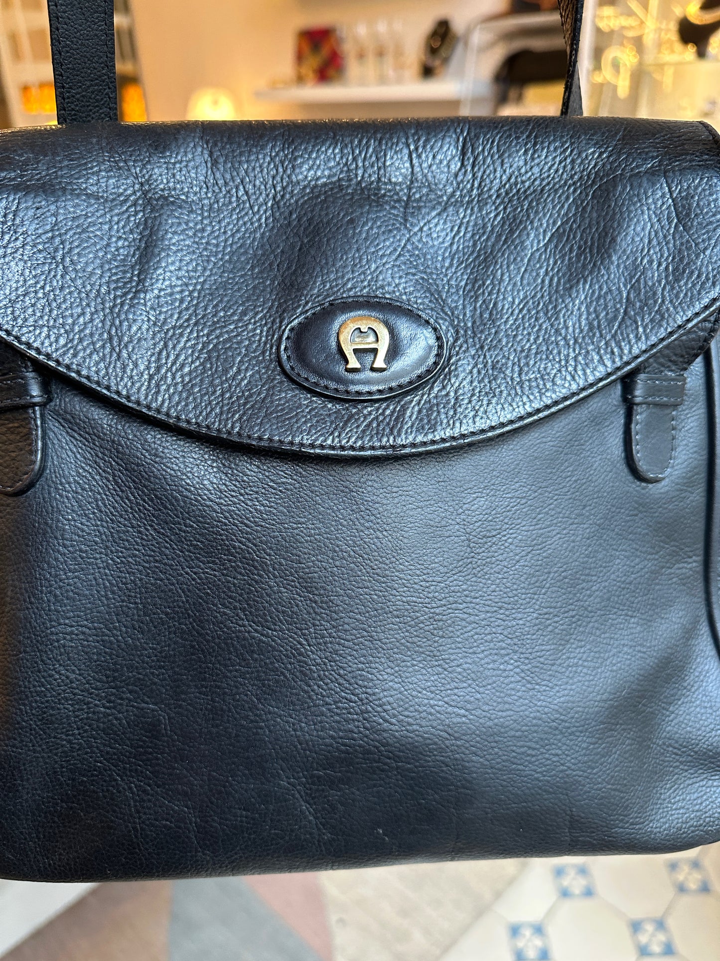 Vintage Handtasche von Etienne Aigner in Schwarz
