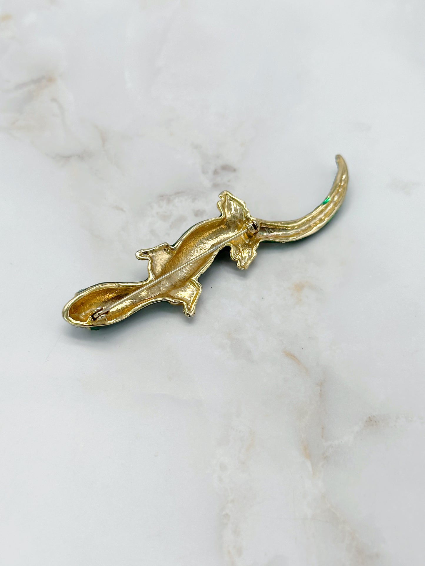 Vintage Brosche Eidechse