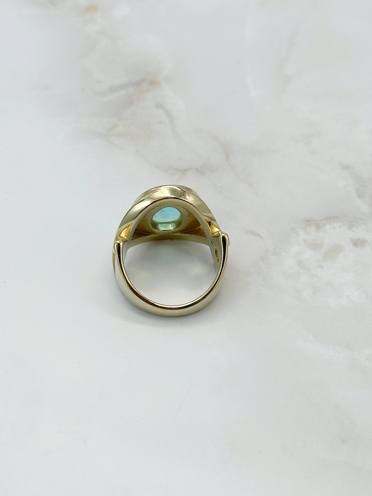 Statement Ring Pierre Lang Grün Vergoldet