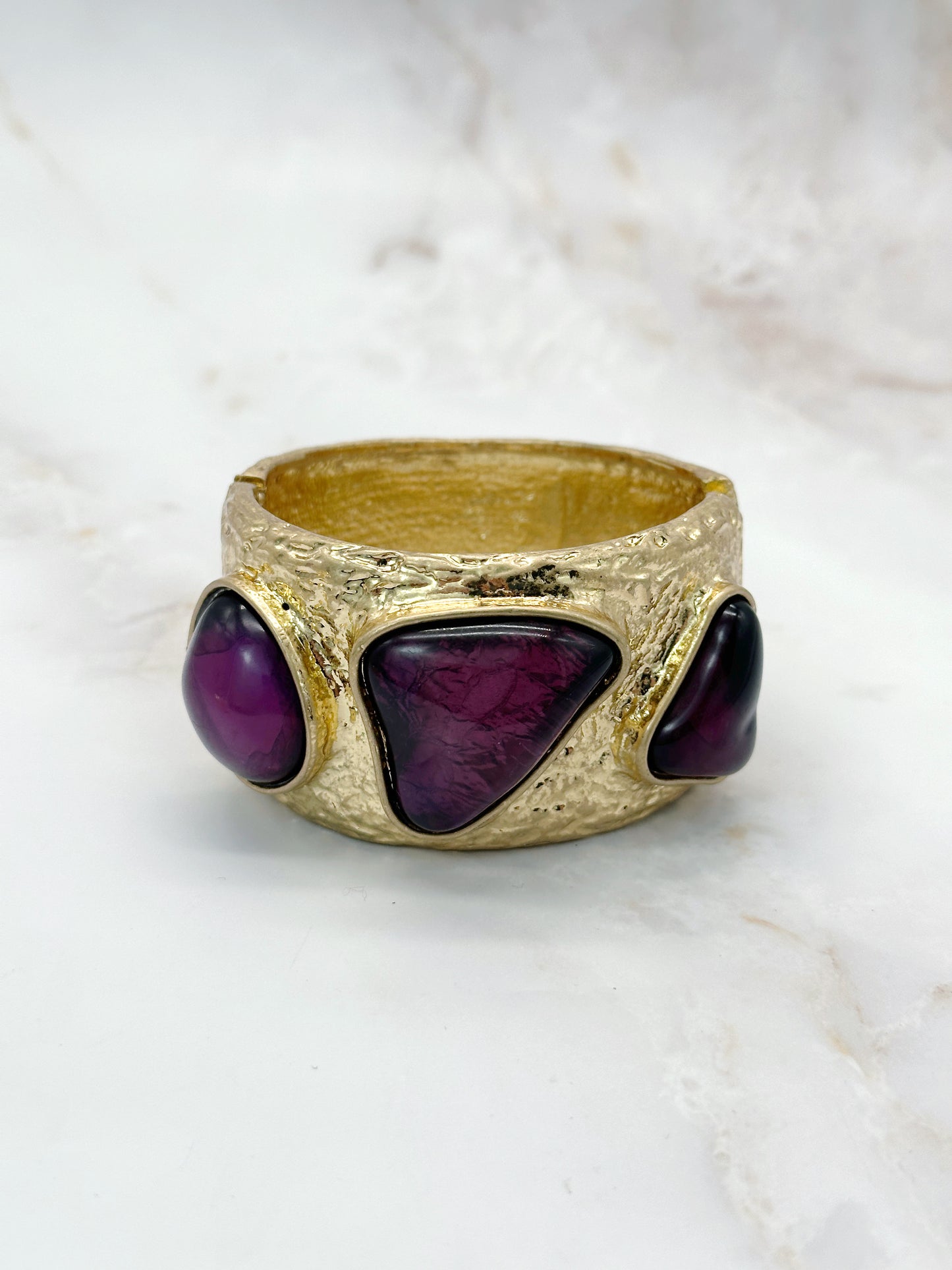 Vintage Statement Armreif Vergoldet