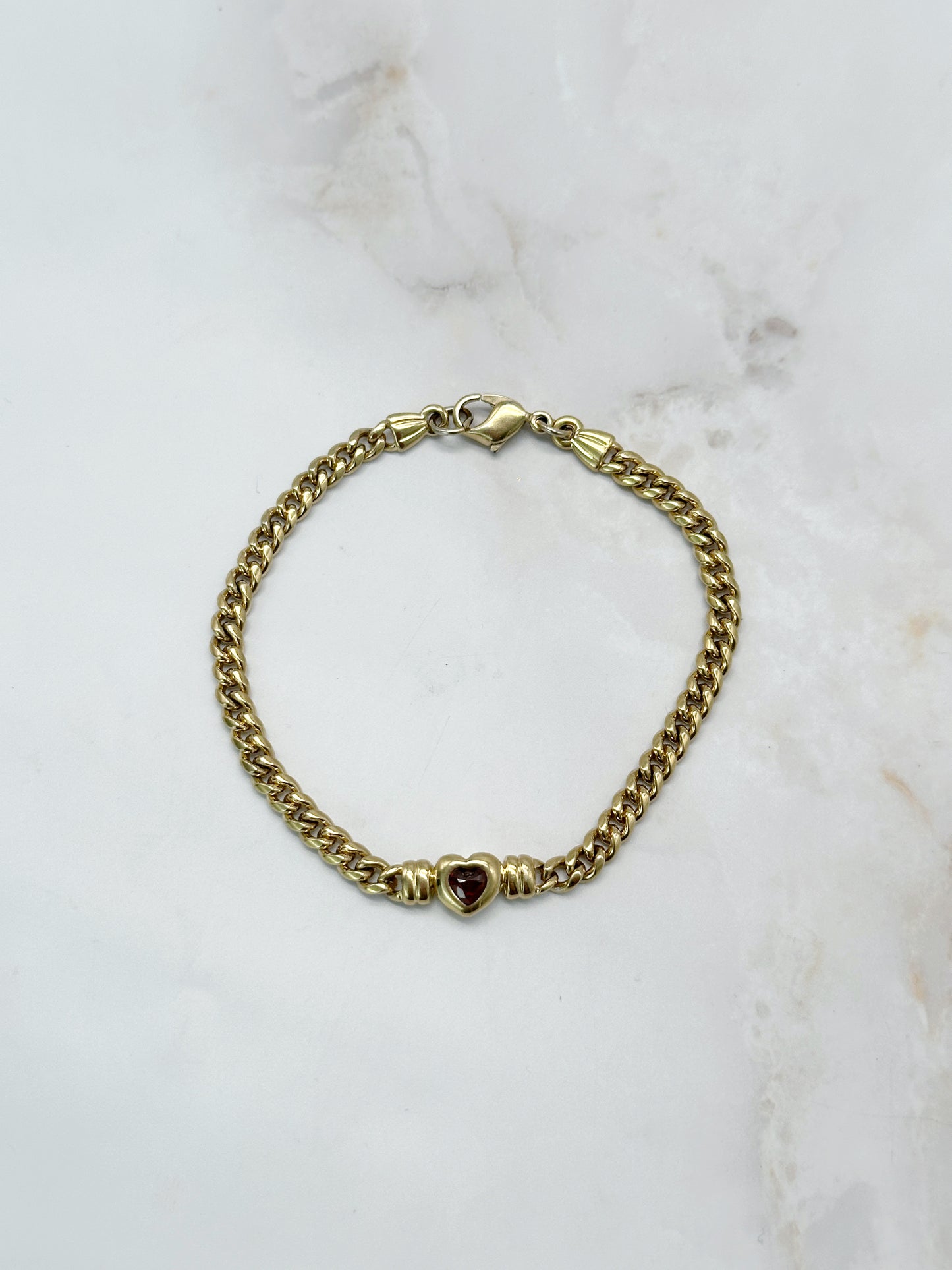 Vergoldetes Vintage Armband mit Herzmotiv