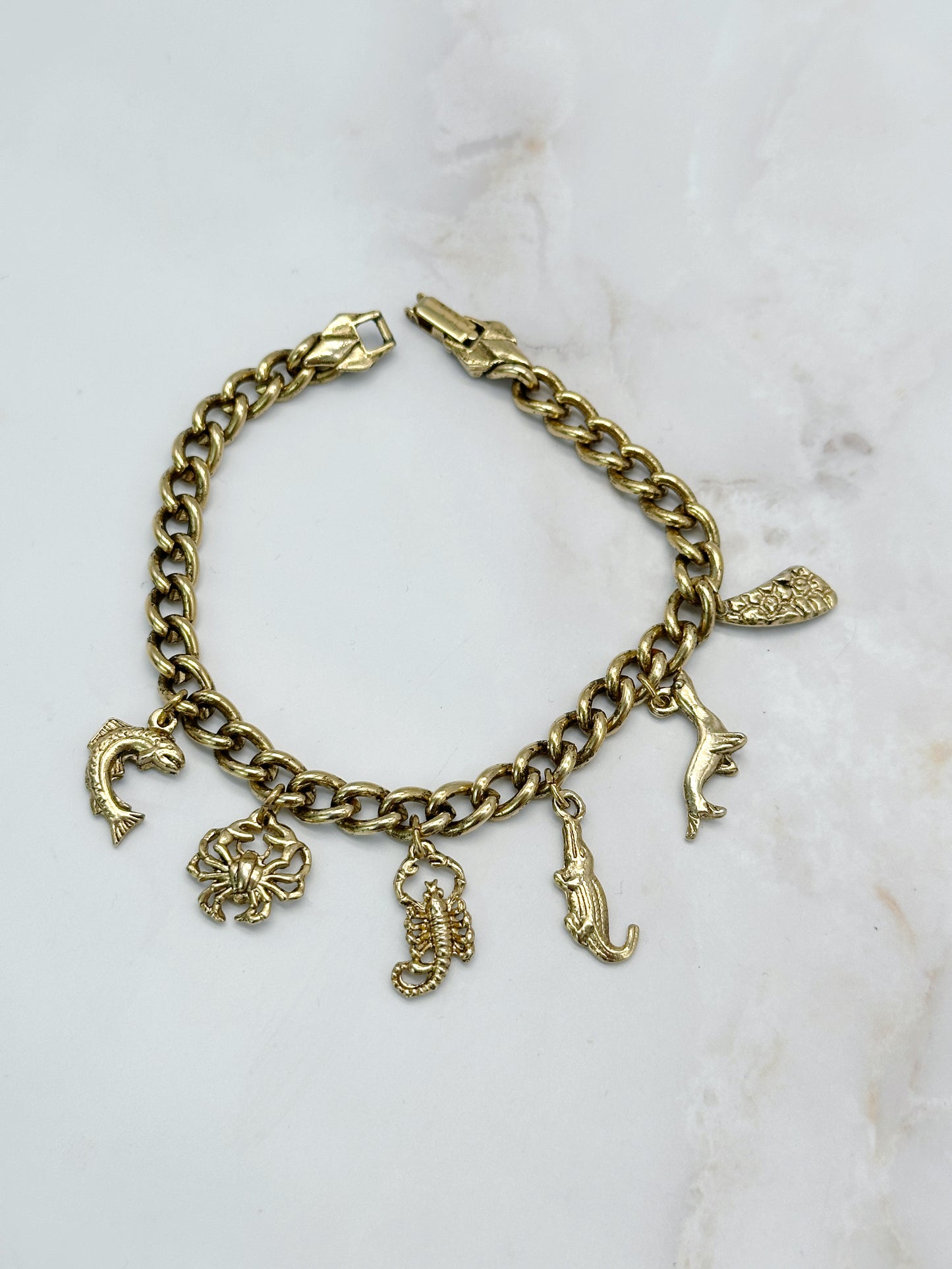 Vintage Armband Vergoldet Meereszauber