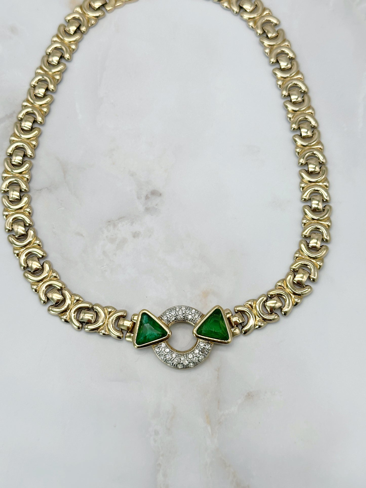 Vintage Collier mit Strass Akzent