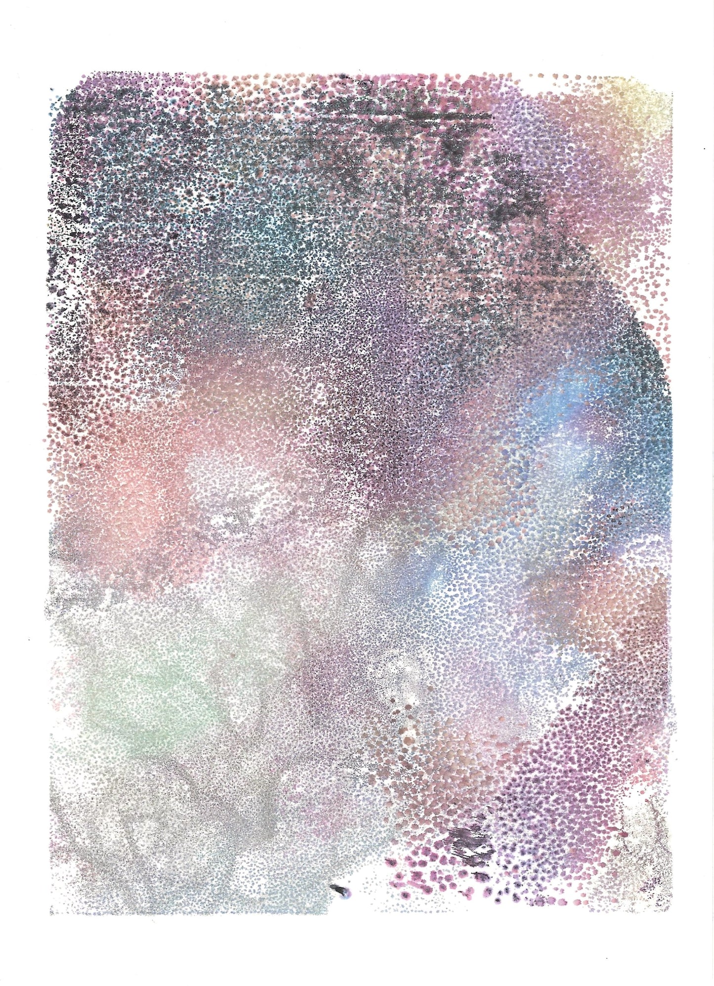 Amelie Goetzl, aus der Serie: ILLUSIONAL, 2024, Monotypien auf Papier, 21 x 15 cm, gerahmt