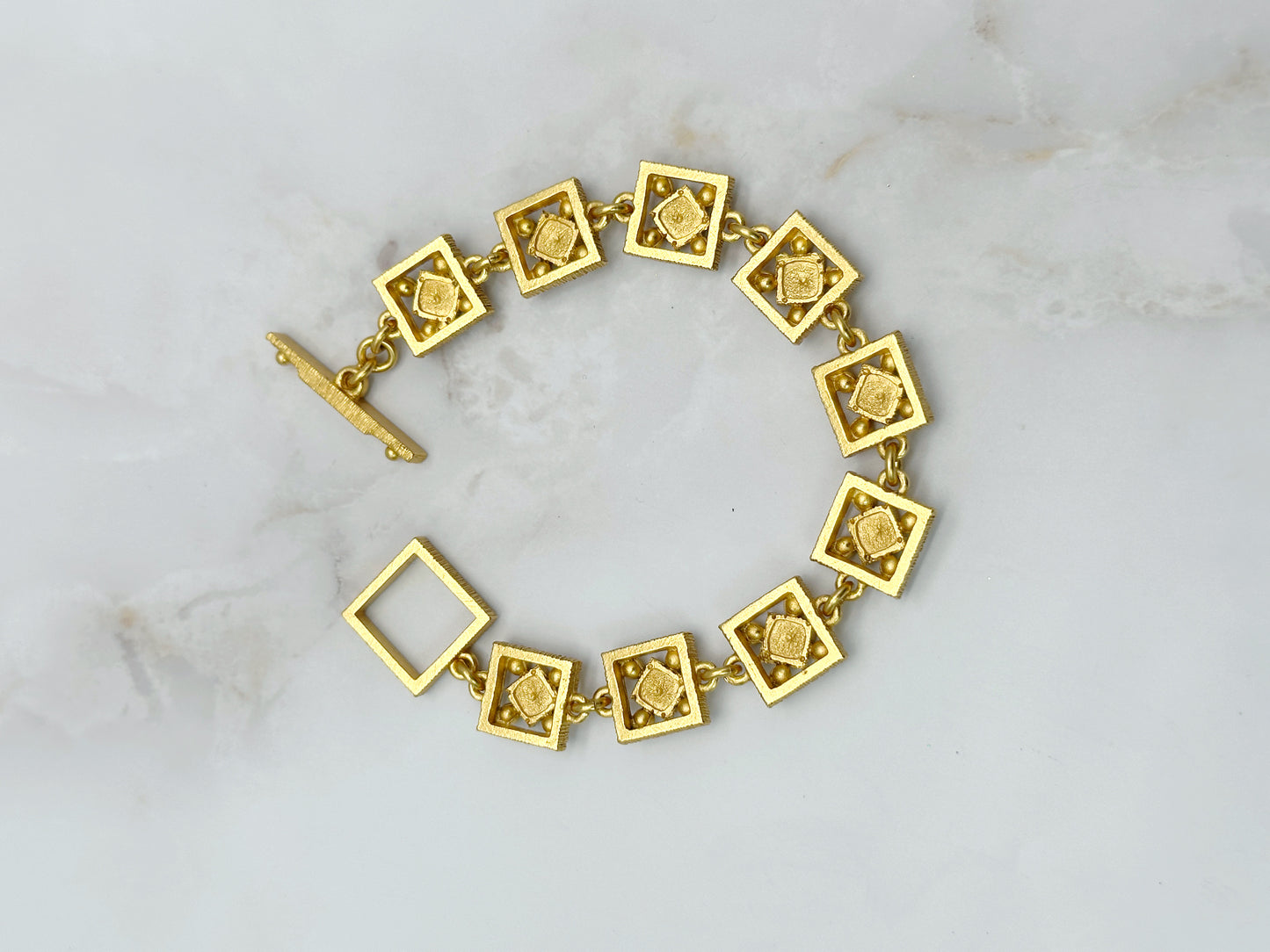 Signed Vintage Bracelet Atlante Creation Paris Gold Plated