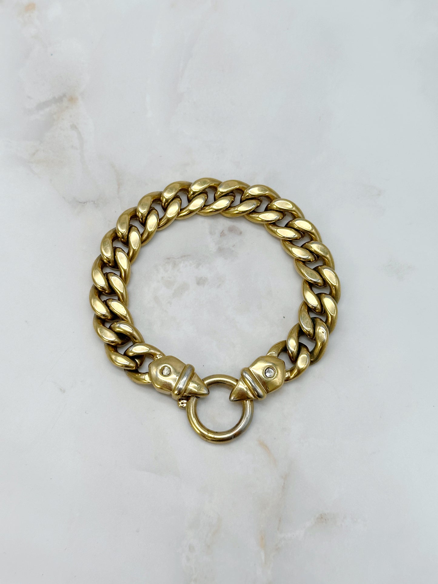 Vintage Panzerarmband mit Strass-Detail
