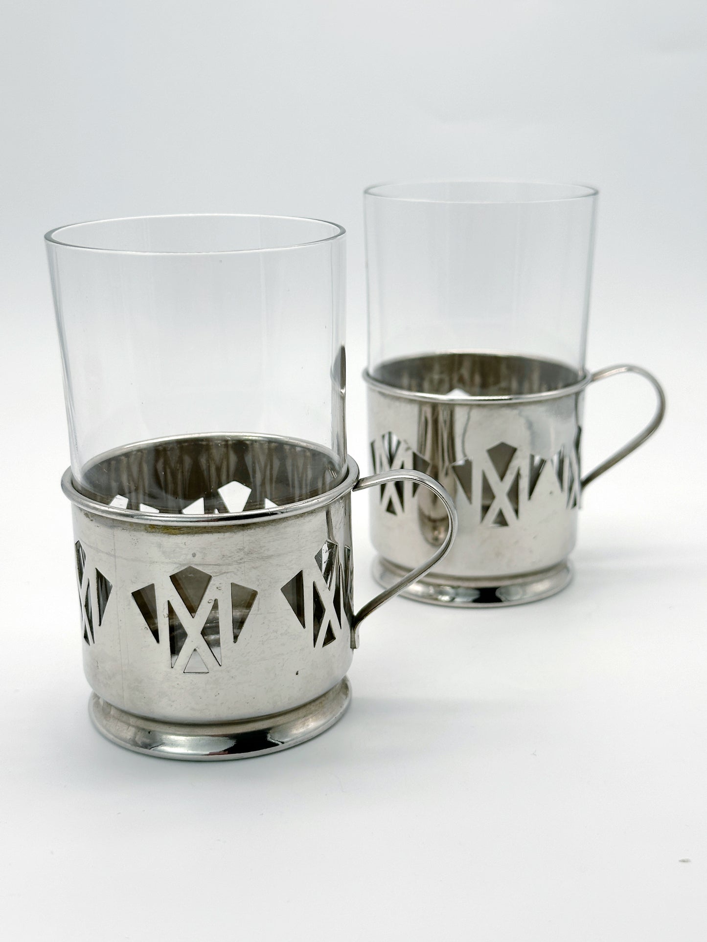 Set 2 Vintage Kaffeebereiter versilbert