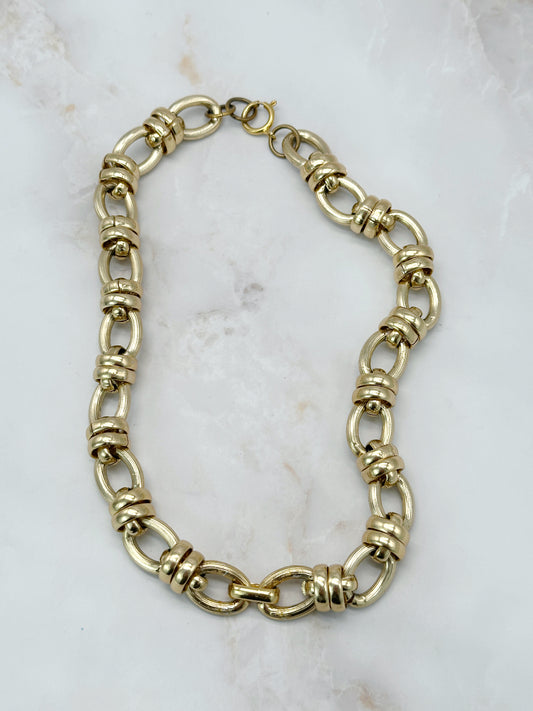 Klassische Vintage Gliederkette Vergoldet