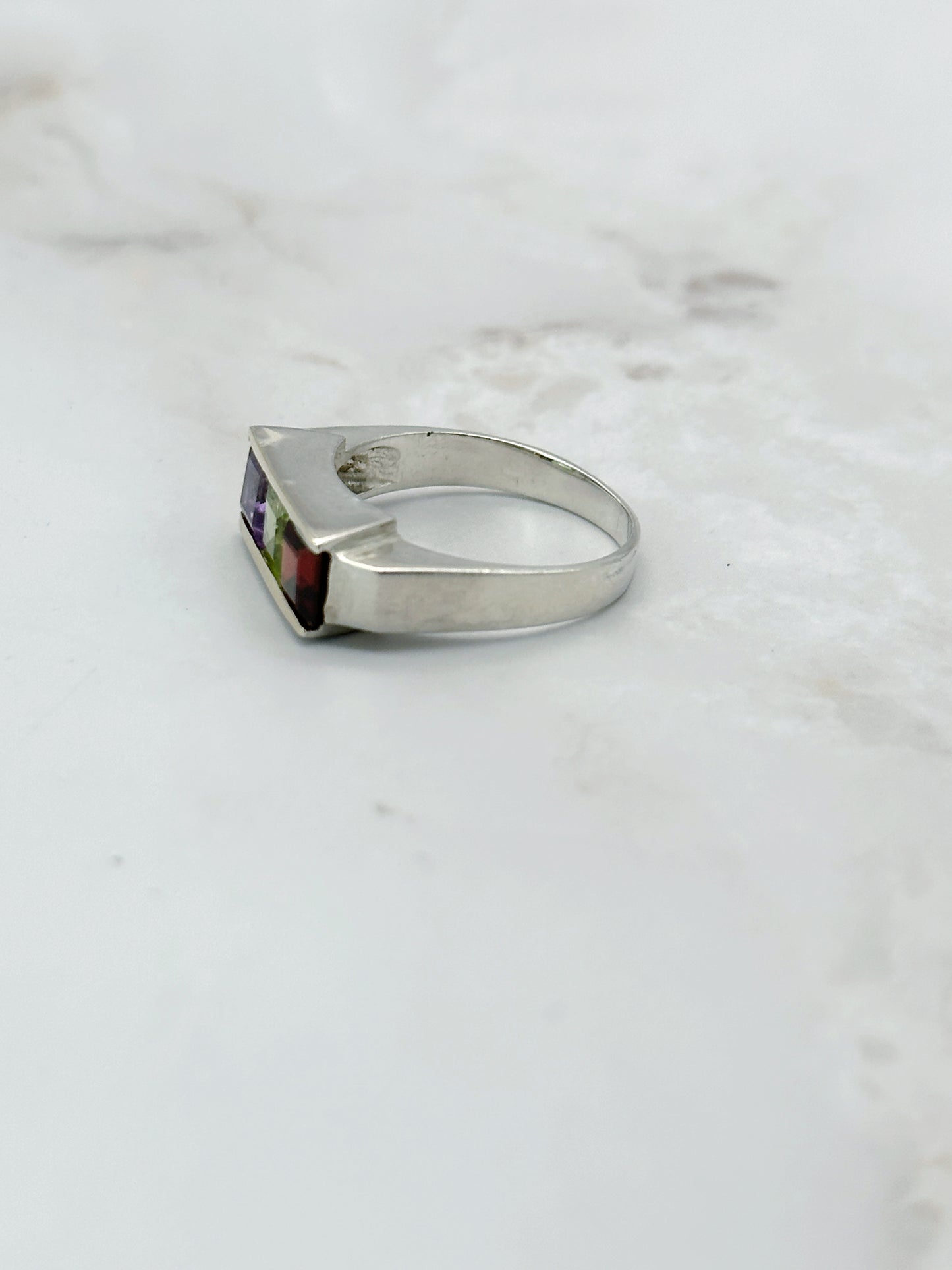 Farbenfroher Vintage Silber Ring