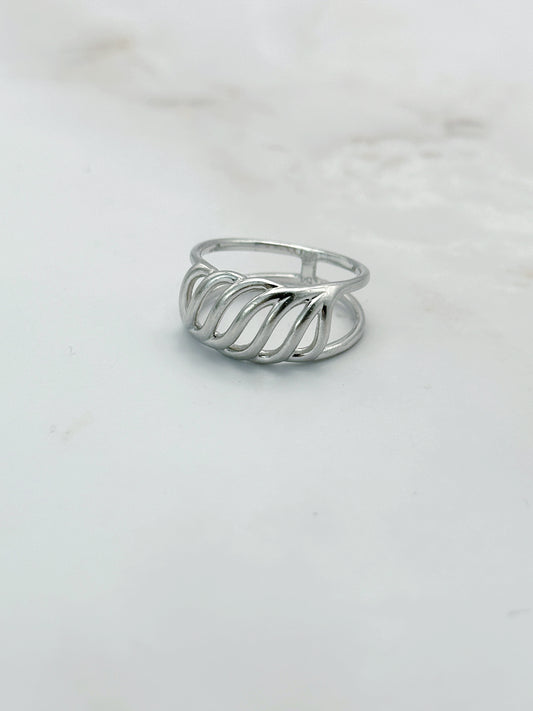 Filigraner Statement Ring Silber