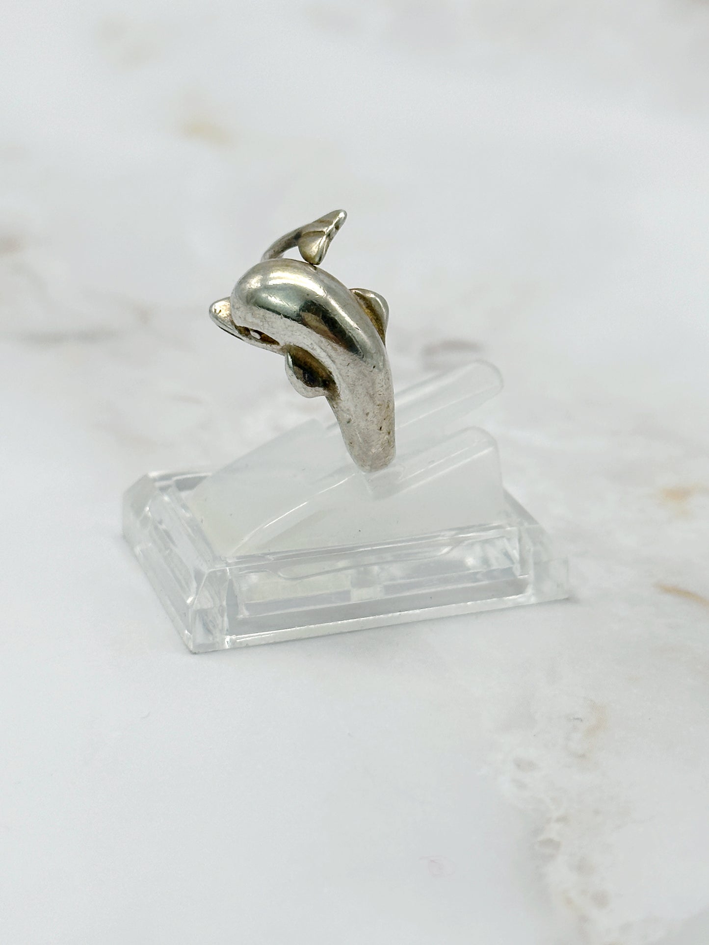 Silber Ring mit Delfin Motiv