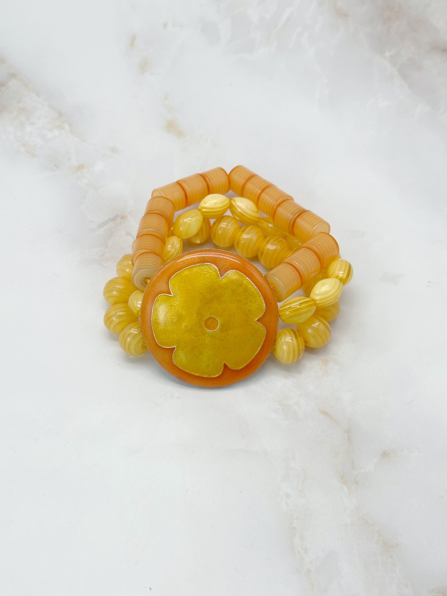 Vintage Armband Perlen Blume