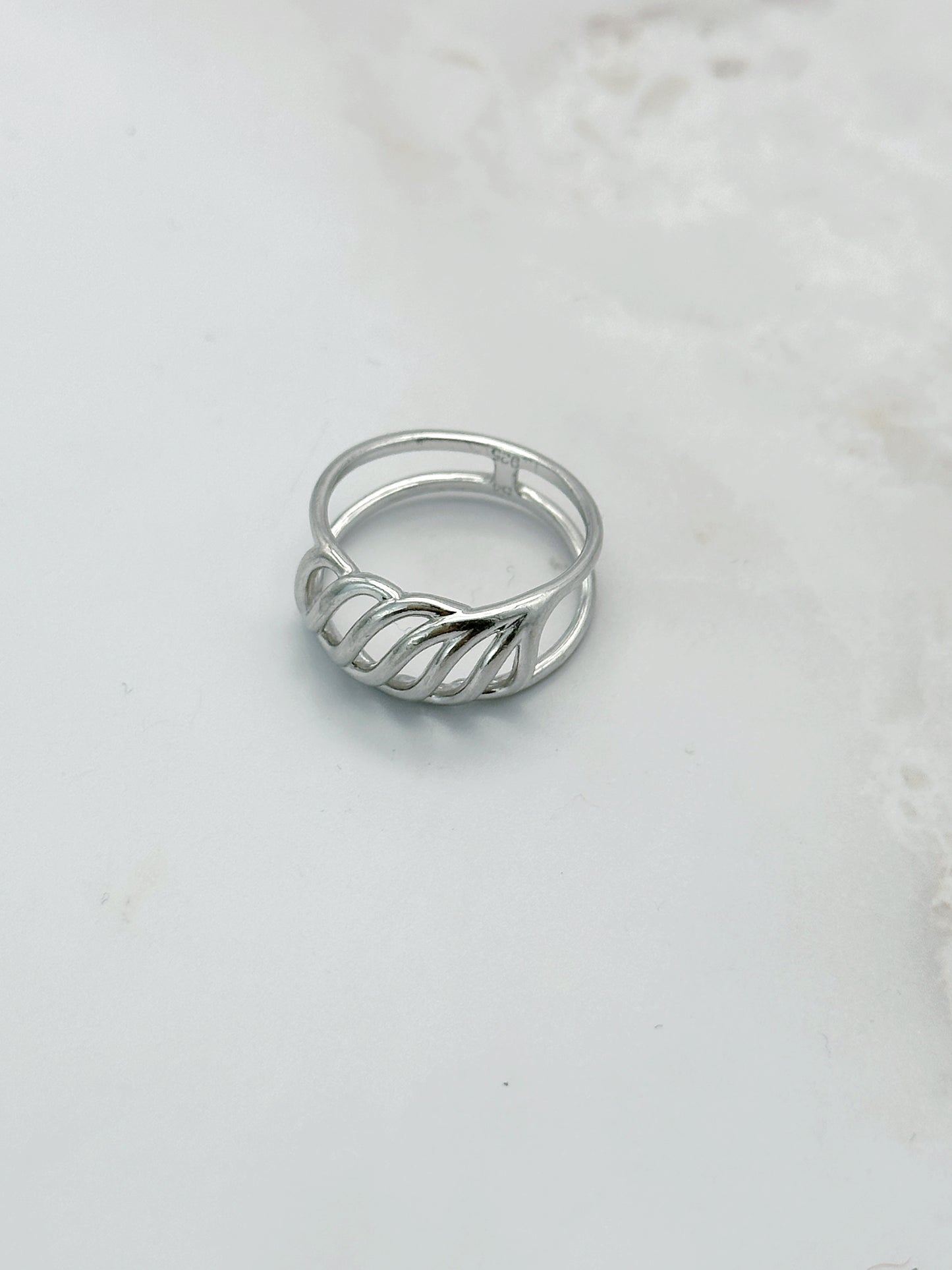 Filigraner Statement Ring Silber