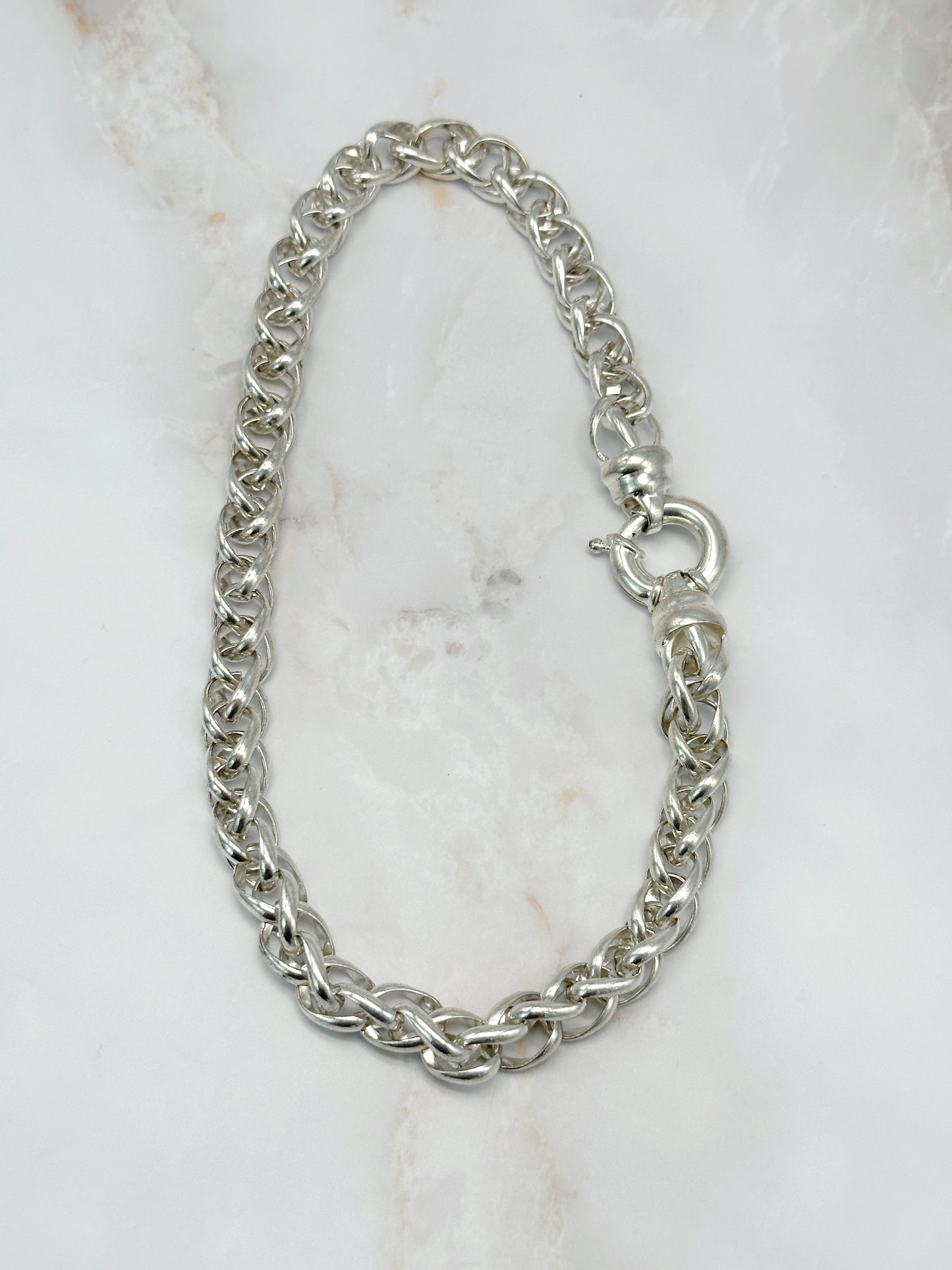 Vintage Gliederkette in Silber