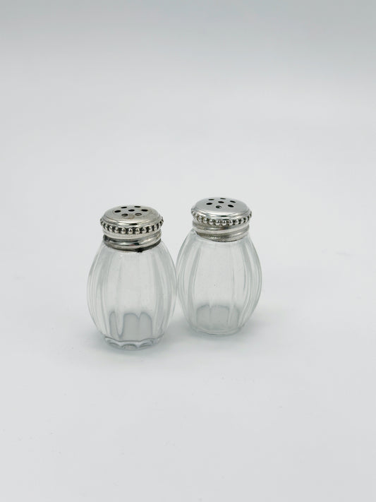 Elegante Salzstreuer Christofle Silber & Glas
