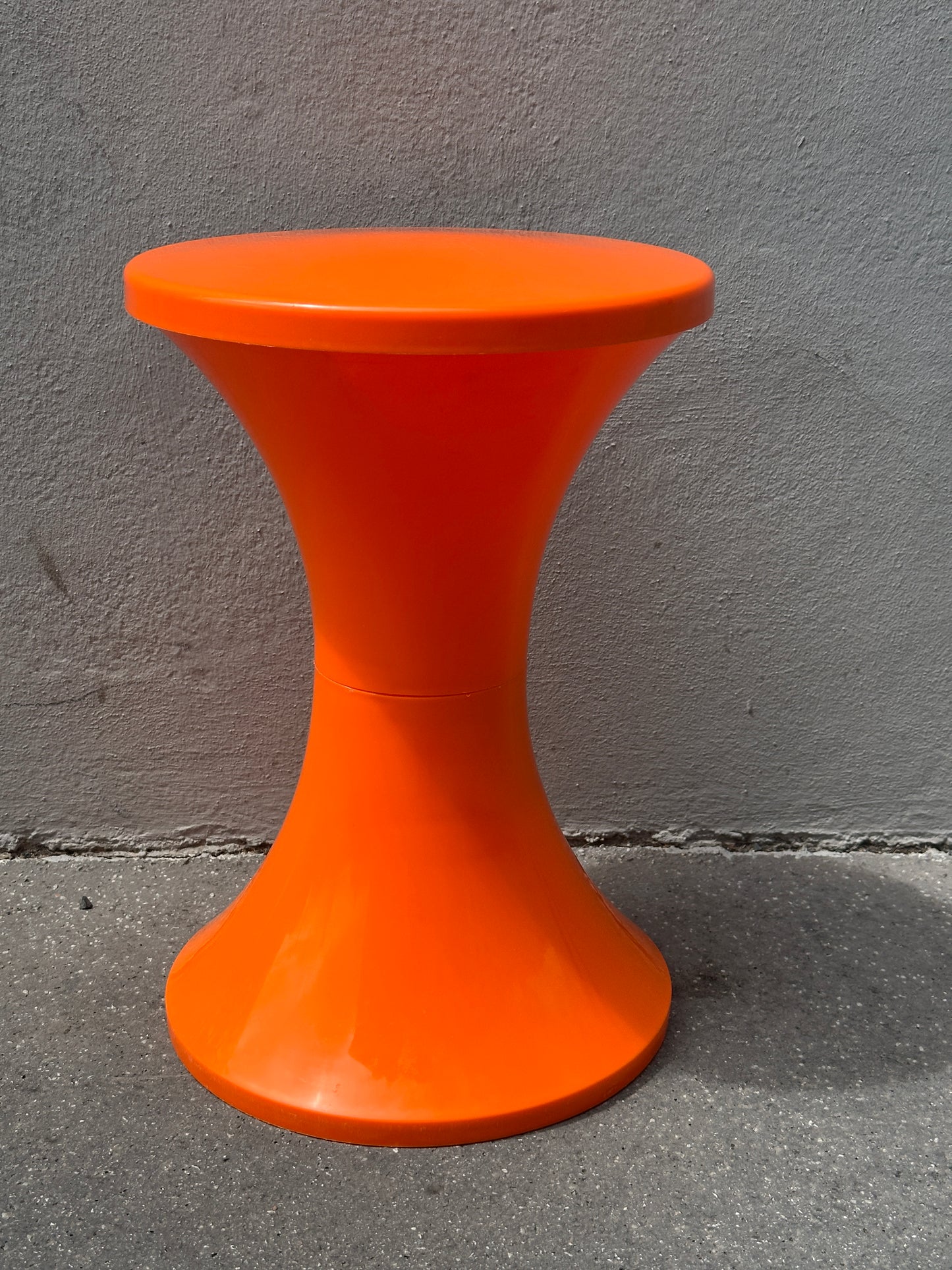 Vintage Hocker Orange 70er Jahre Space Age