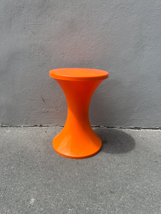 Vintage Hocker Orange 70er Jahre Space Age