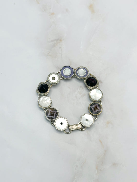 Einzigartiges Armband aus Art déco Manschettenknöpfen