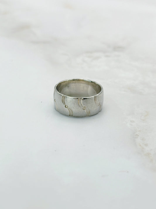 Chunky Silber Bandring