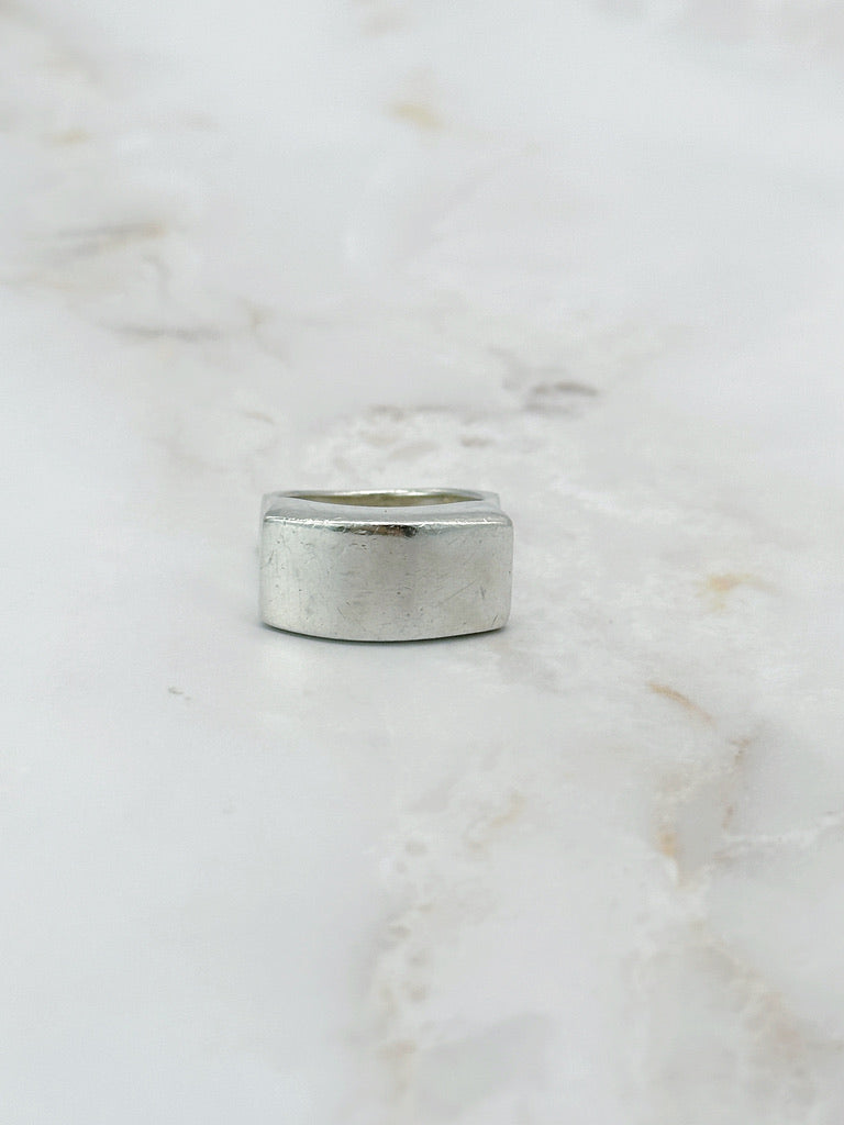 Abstrakter Vintage Ring, 925 Sterling Silber