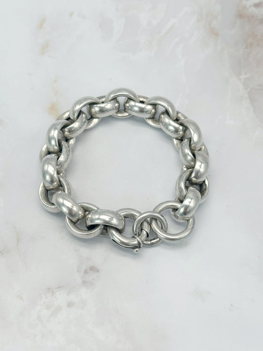 Massives Vintage Armband aus Silber
