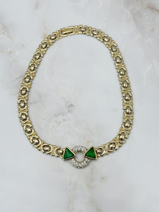 Vintage Collier mit Strass Akzent