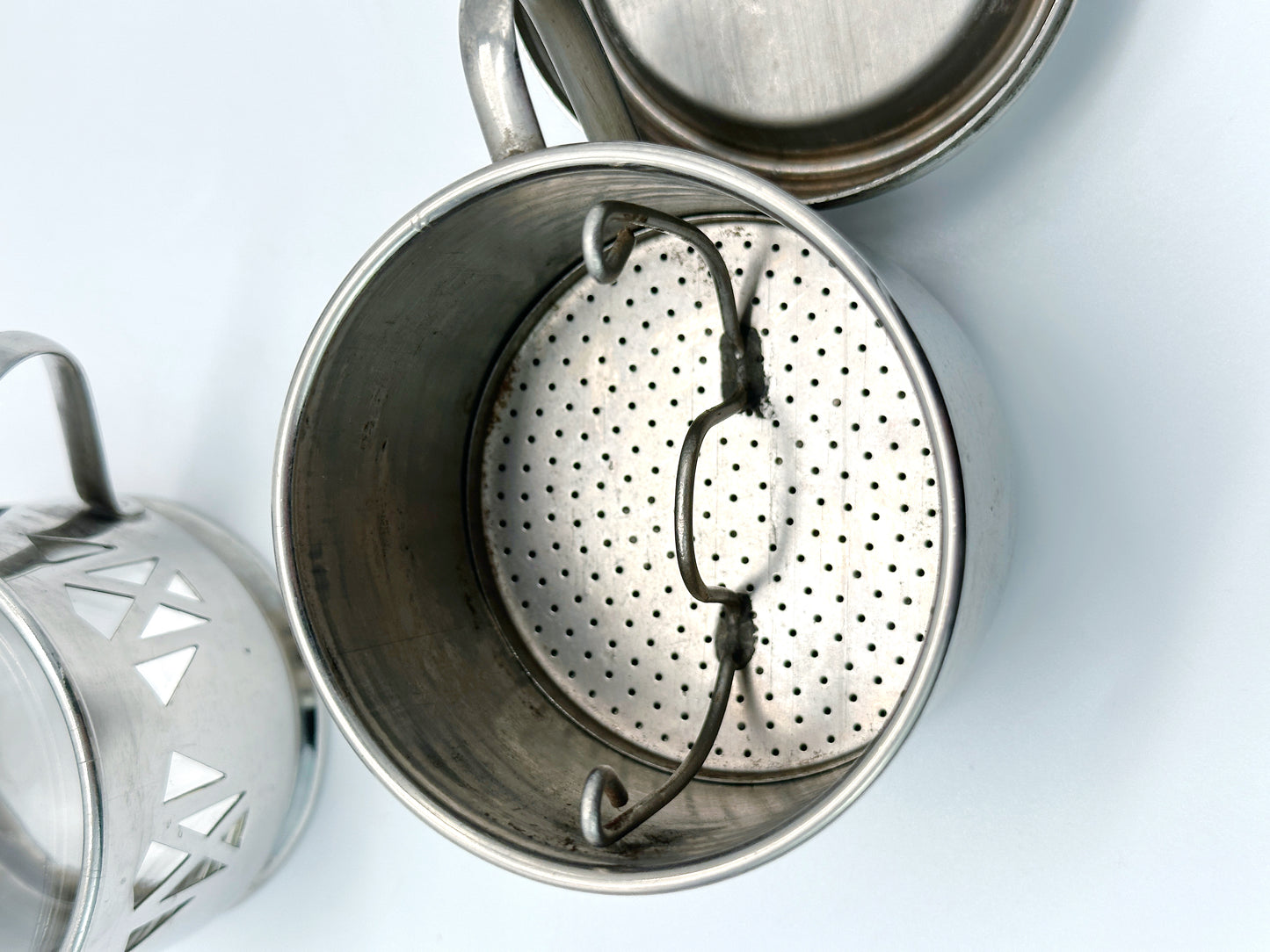 Set 2 Vintage Kaffeebereiter versilbert