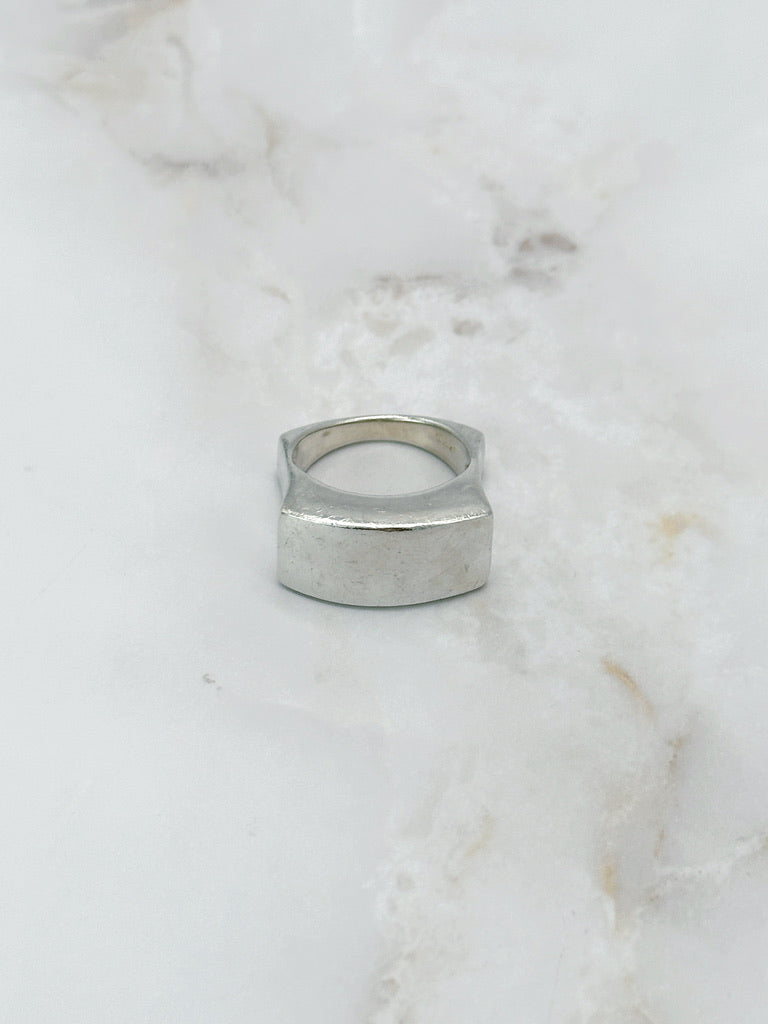 Abstrakter Vintage Ring, 925 Sterling Silber